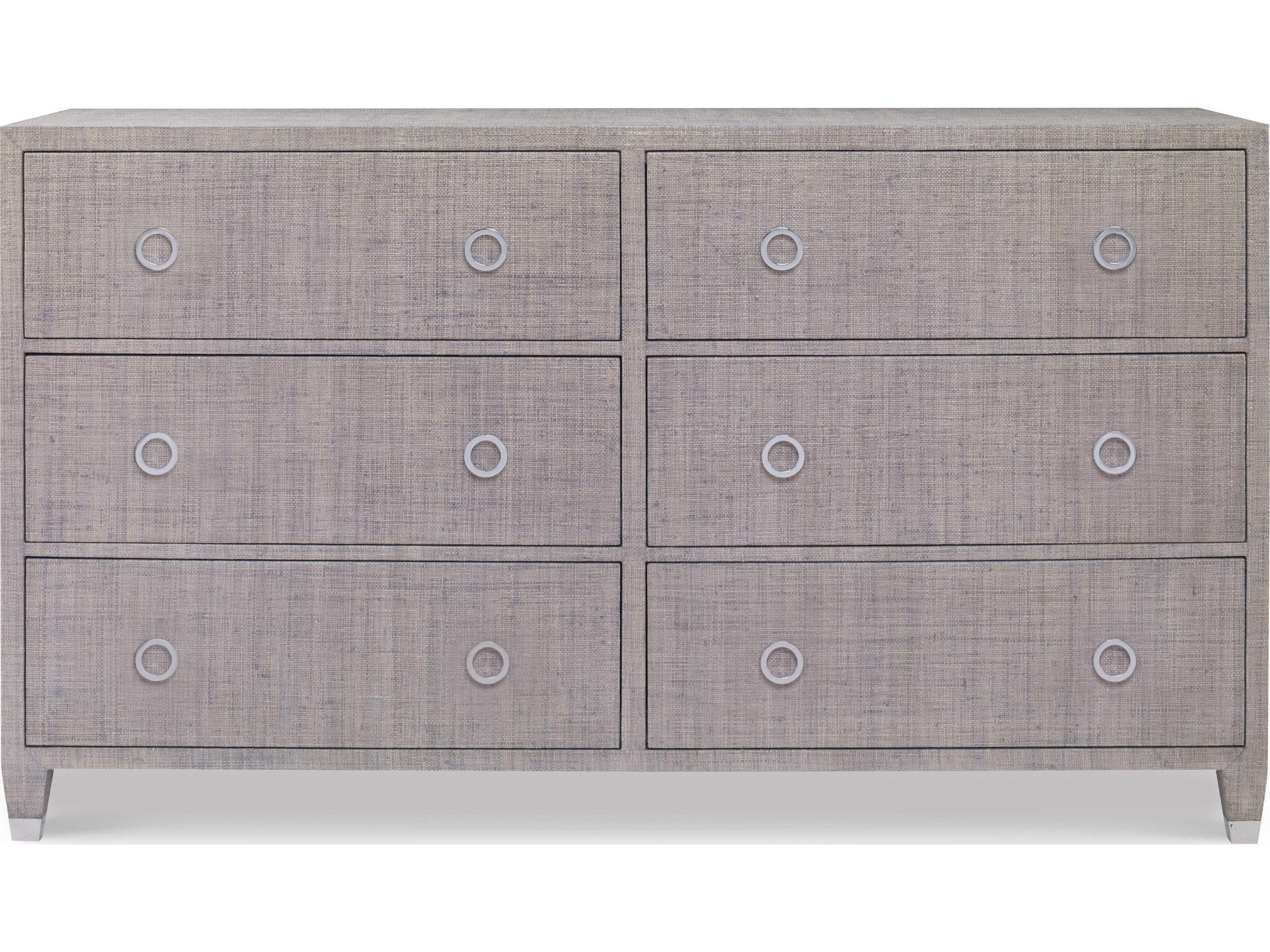 Century Furniture Curate 6-Drawers Gray Mahogany Wood Double Dresser