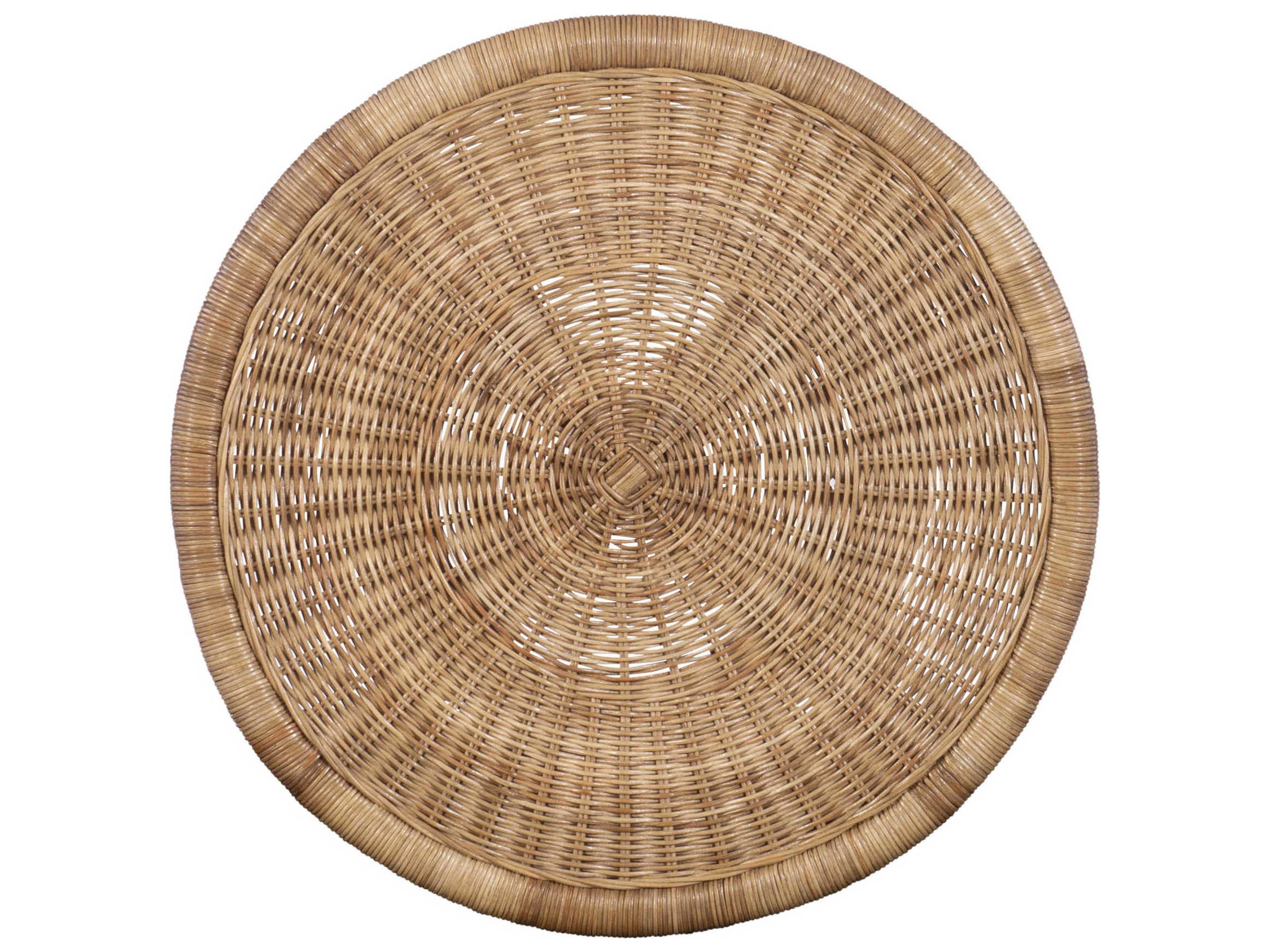 Century Furniture Curate Round Glass Natural End Table