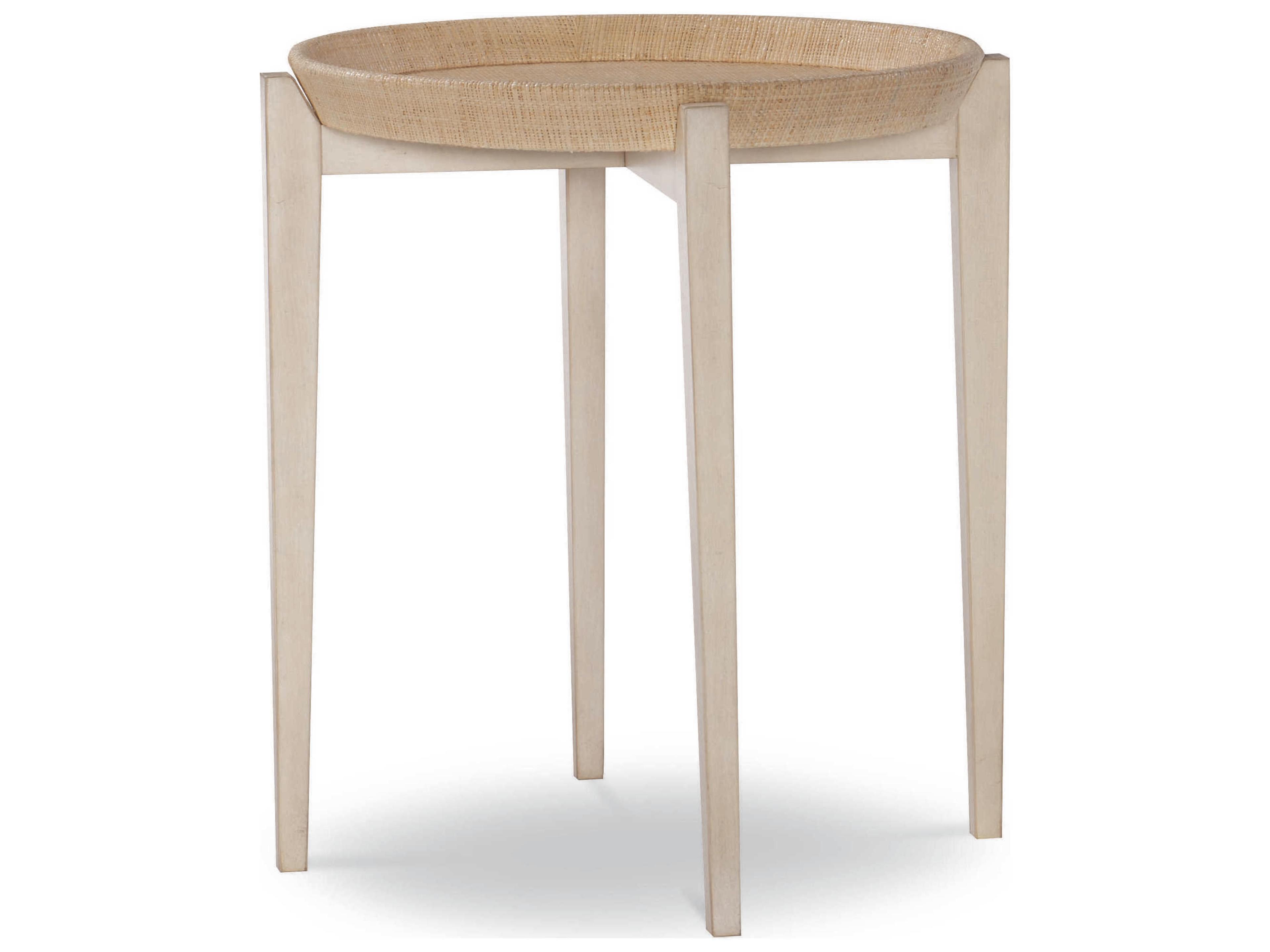 Century Furniture Curate Round Wood Peninsula End Table