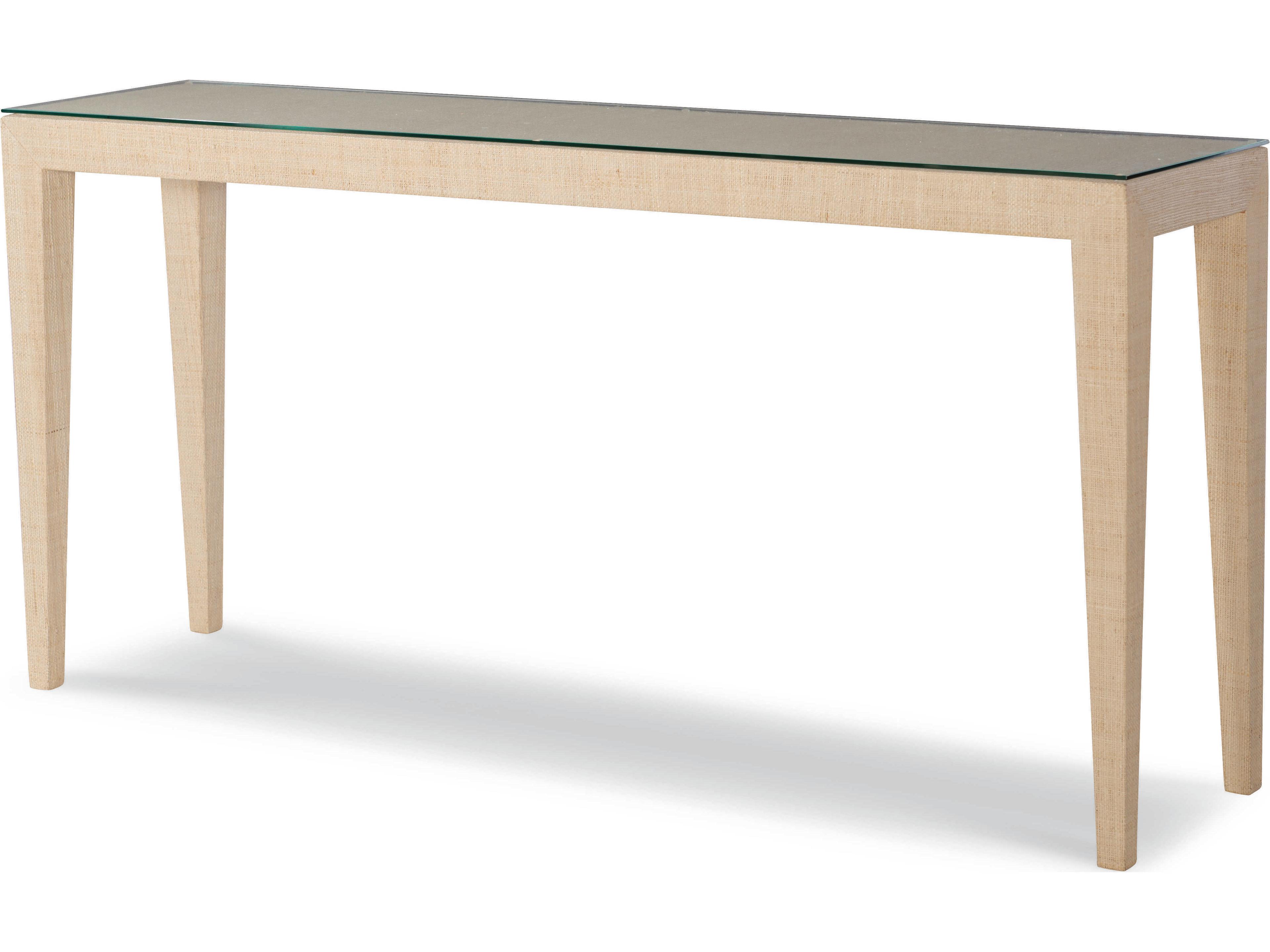 Century Furniture Curate Rectangular Glass Natural Console Table