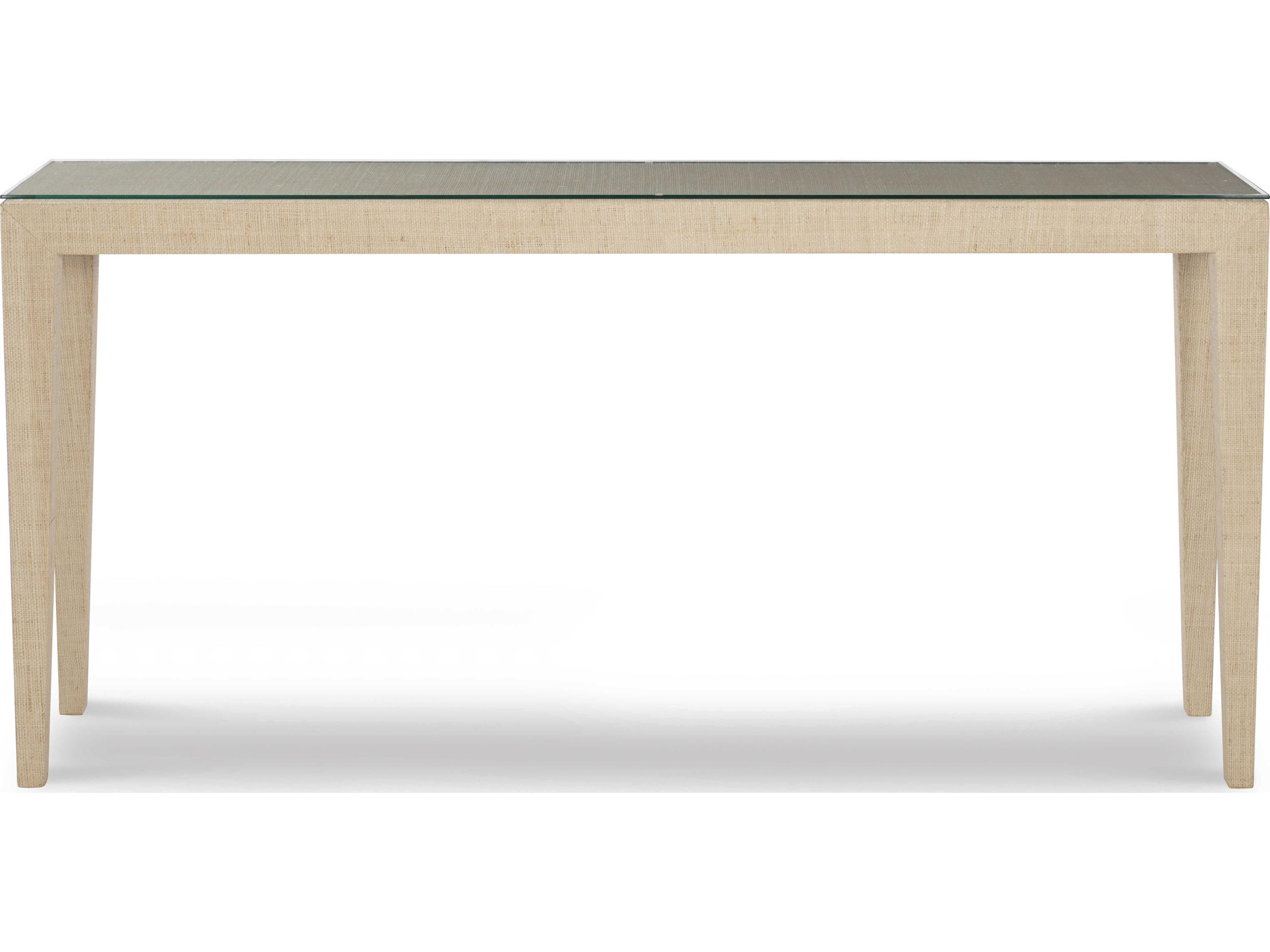 Century Furniture Curate Rectangular Glass Natural Console Table