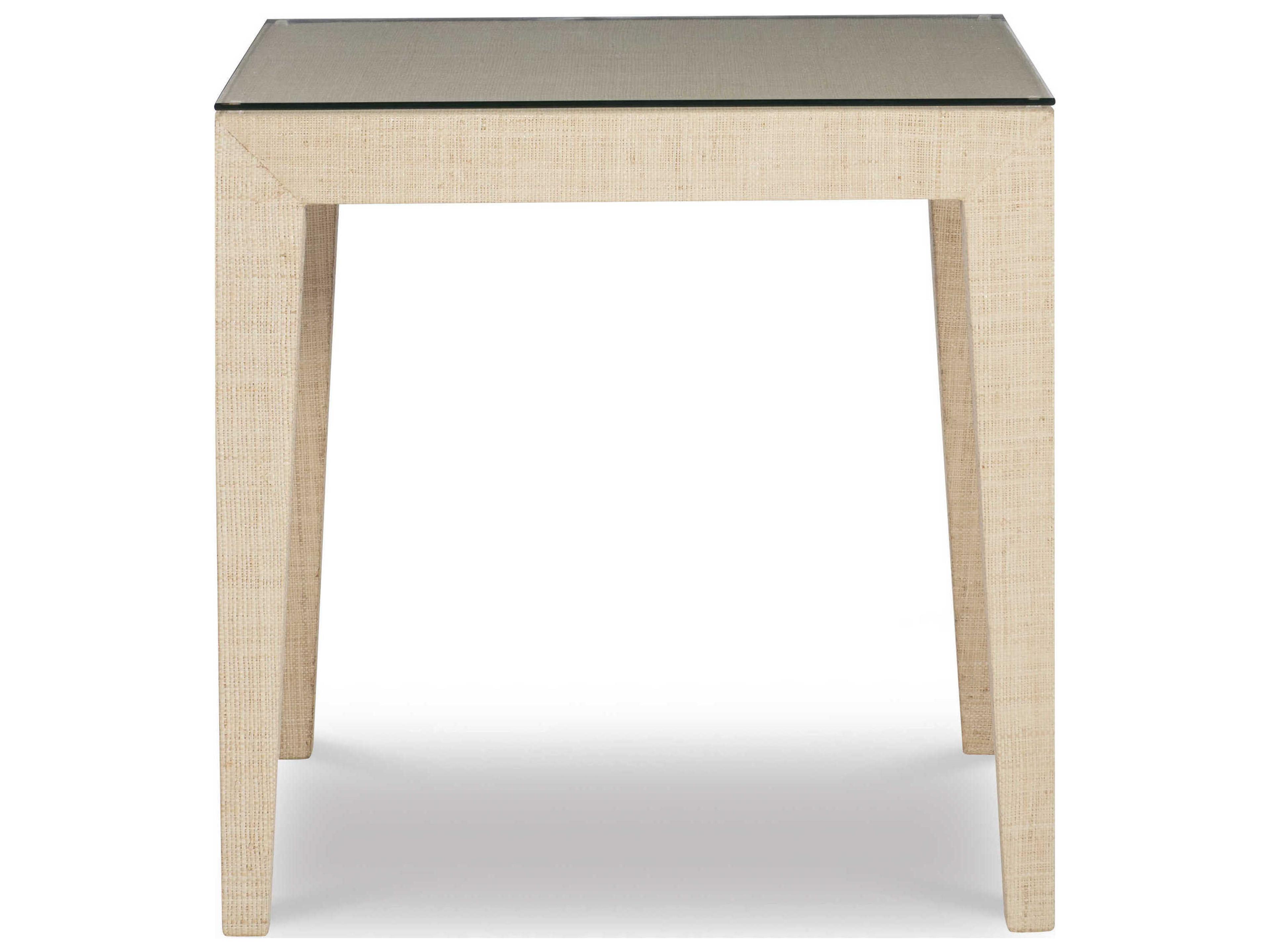 Century Furniture Curate Square Glass Natural End Table