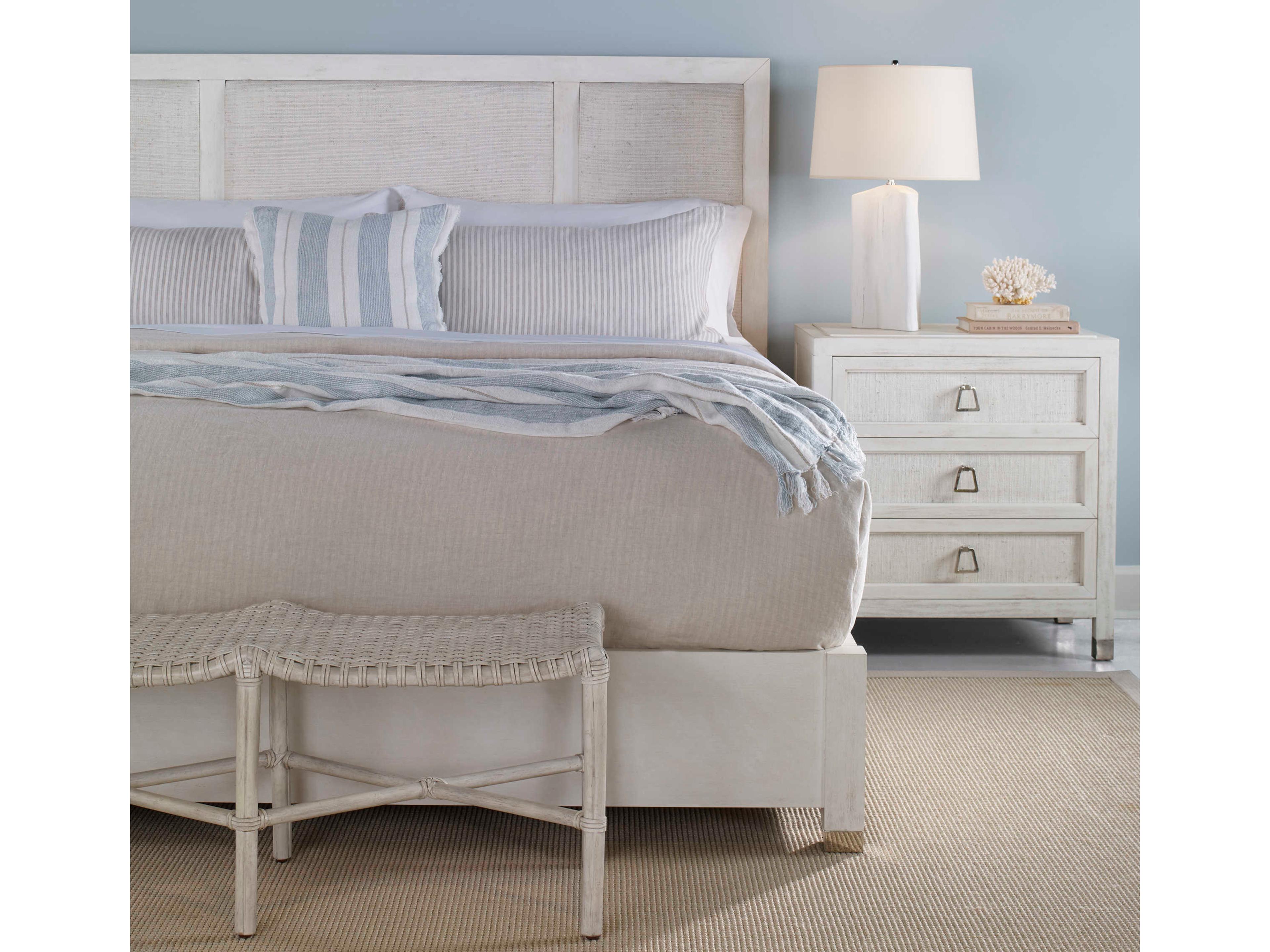 Century Furniture Curate White Wood King Platform Bed