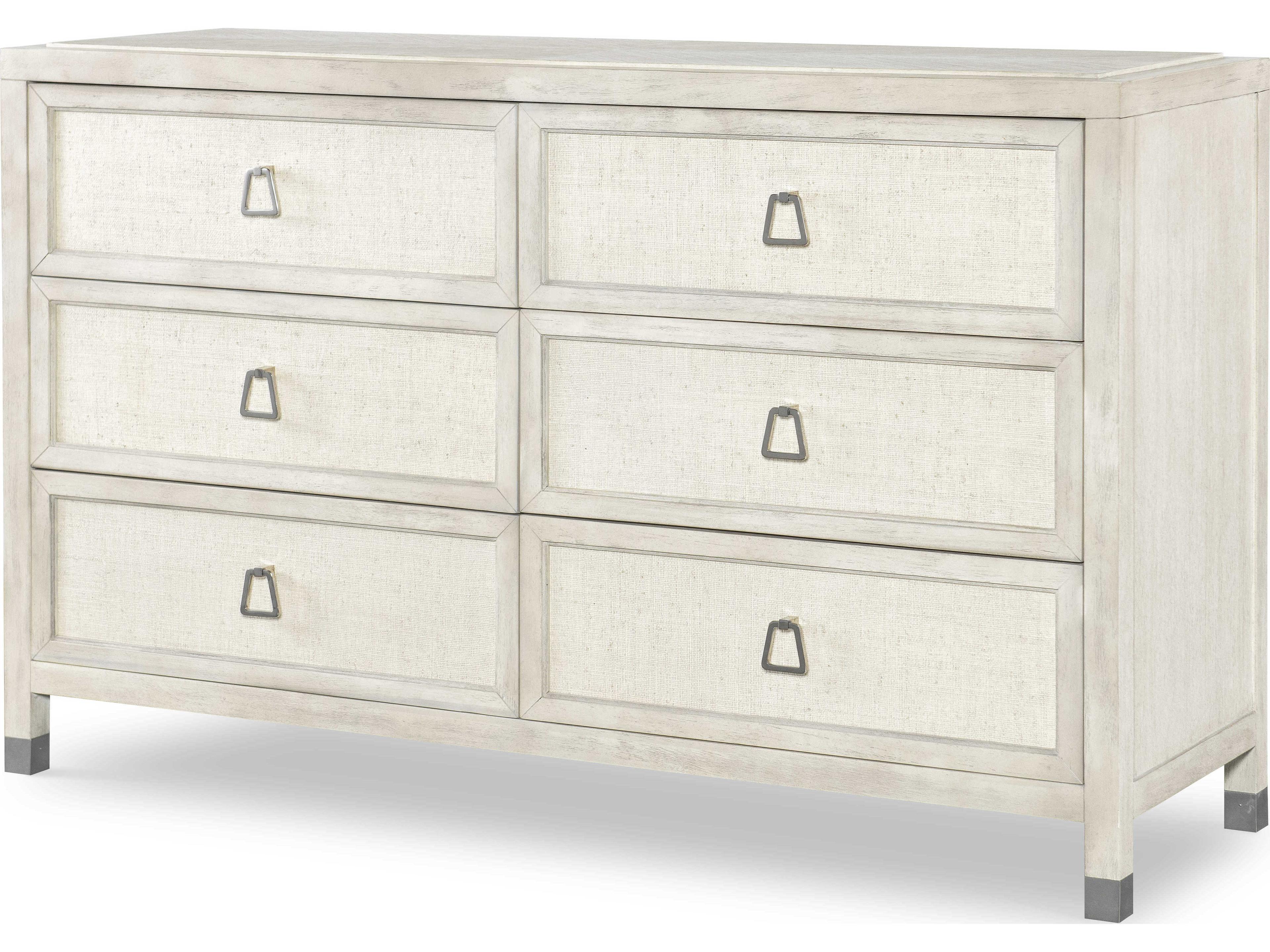Curate 6-Drawers White Double Dresser
