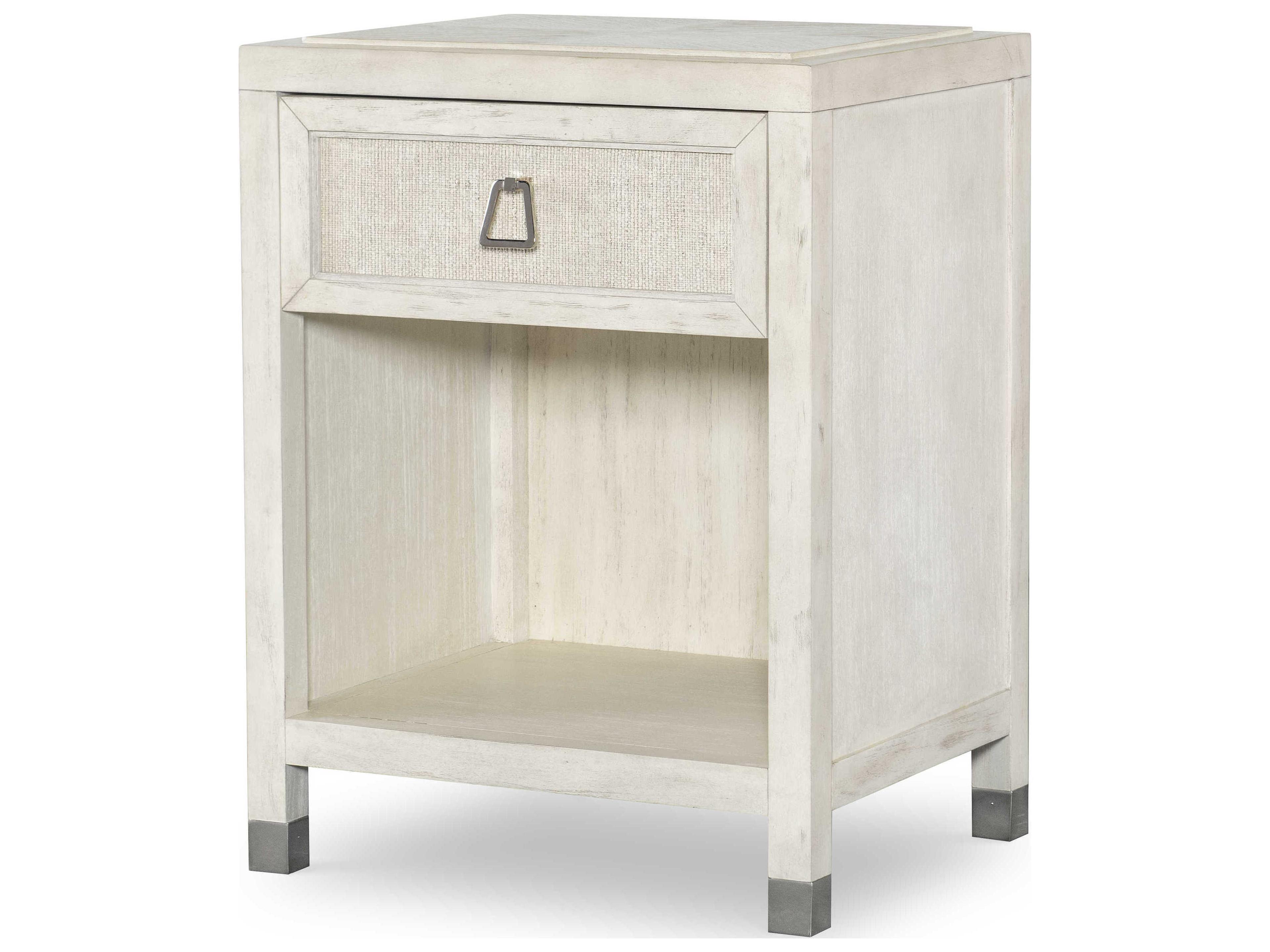 Curate 1-Drawer White Nightstand