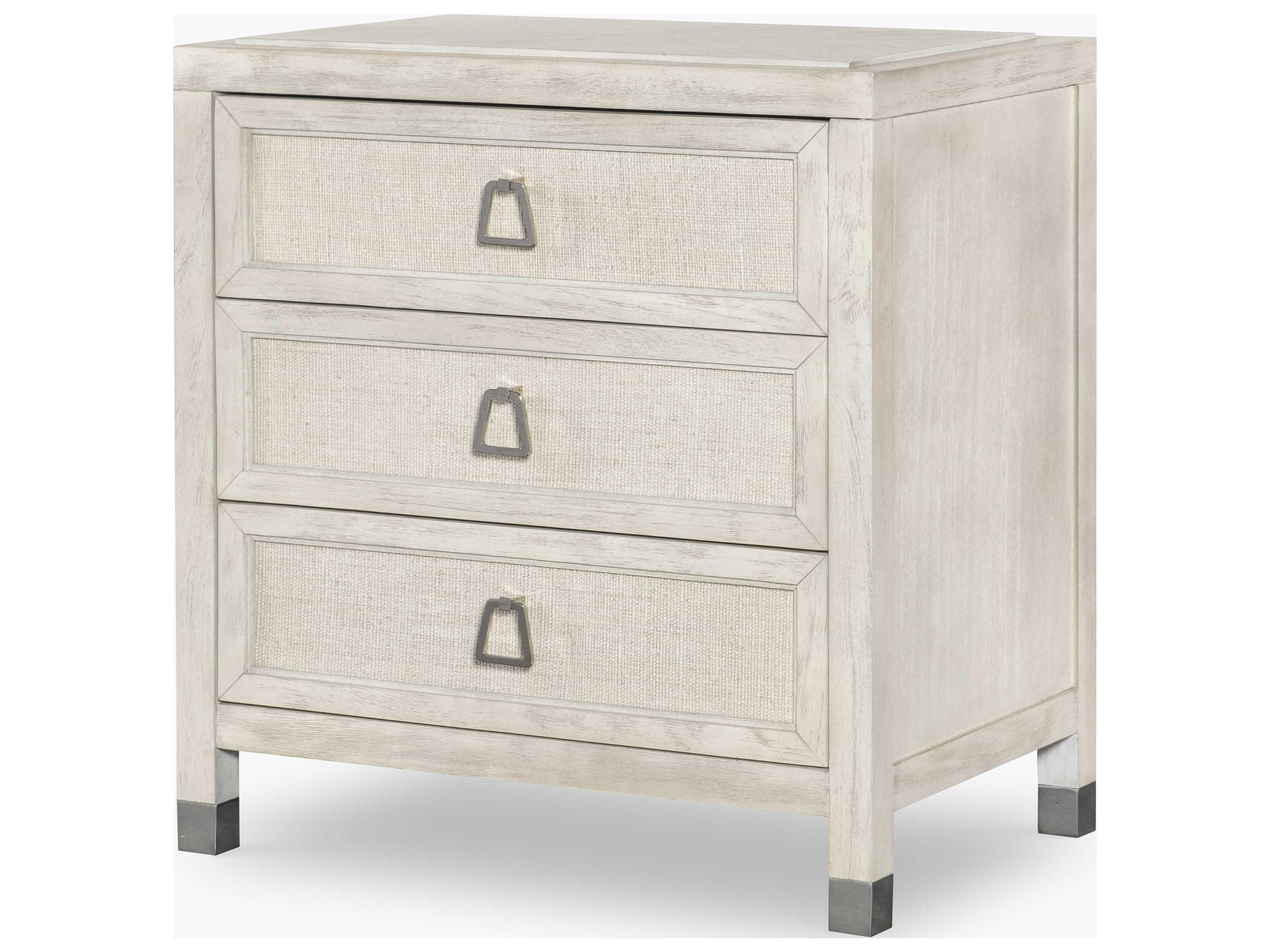 Century Furniture Curate 3-Drawers White Nightstand