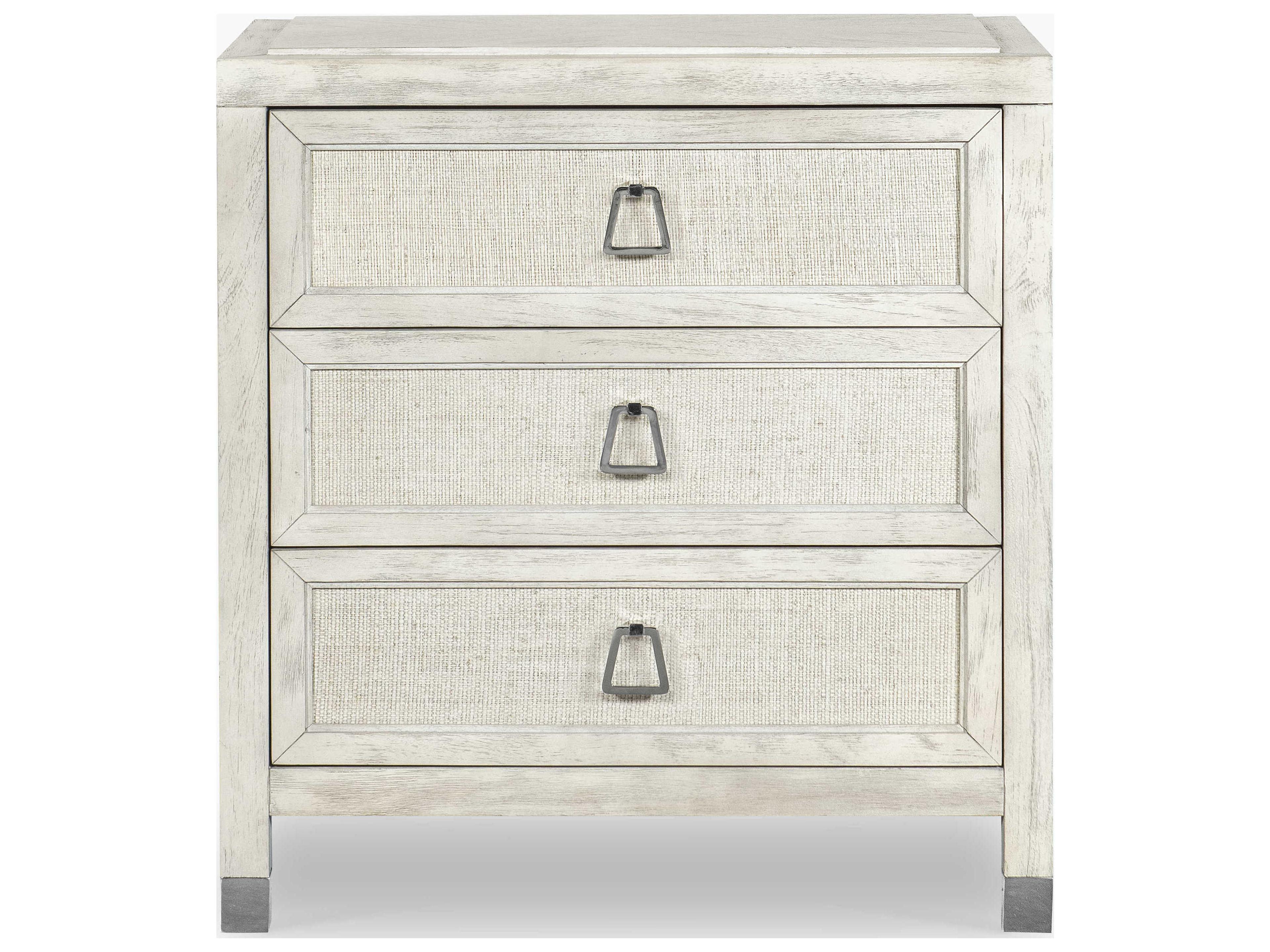 Century Furniture Curate 3-Drawers White Nightstand