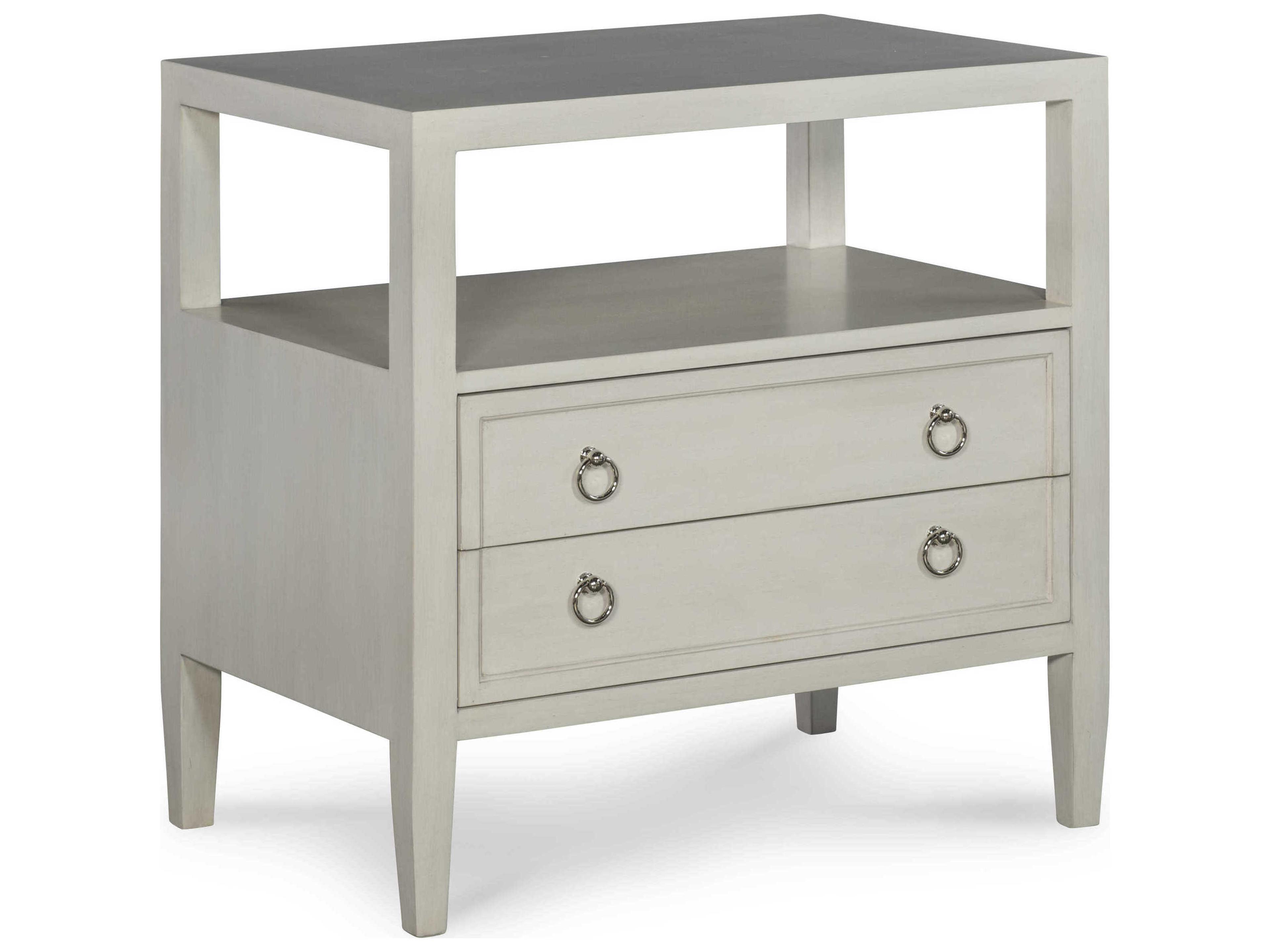 Curate 2-Drawers White Nightstand
