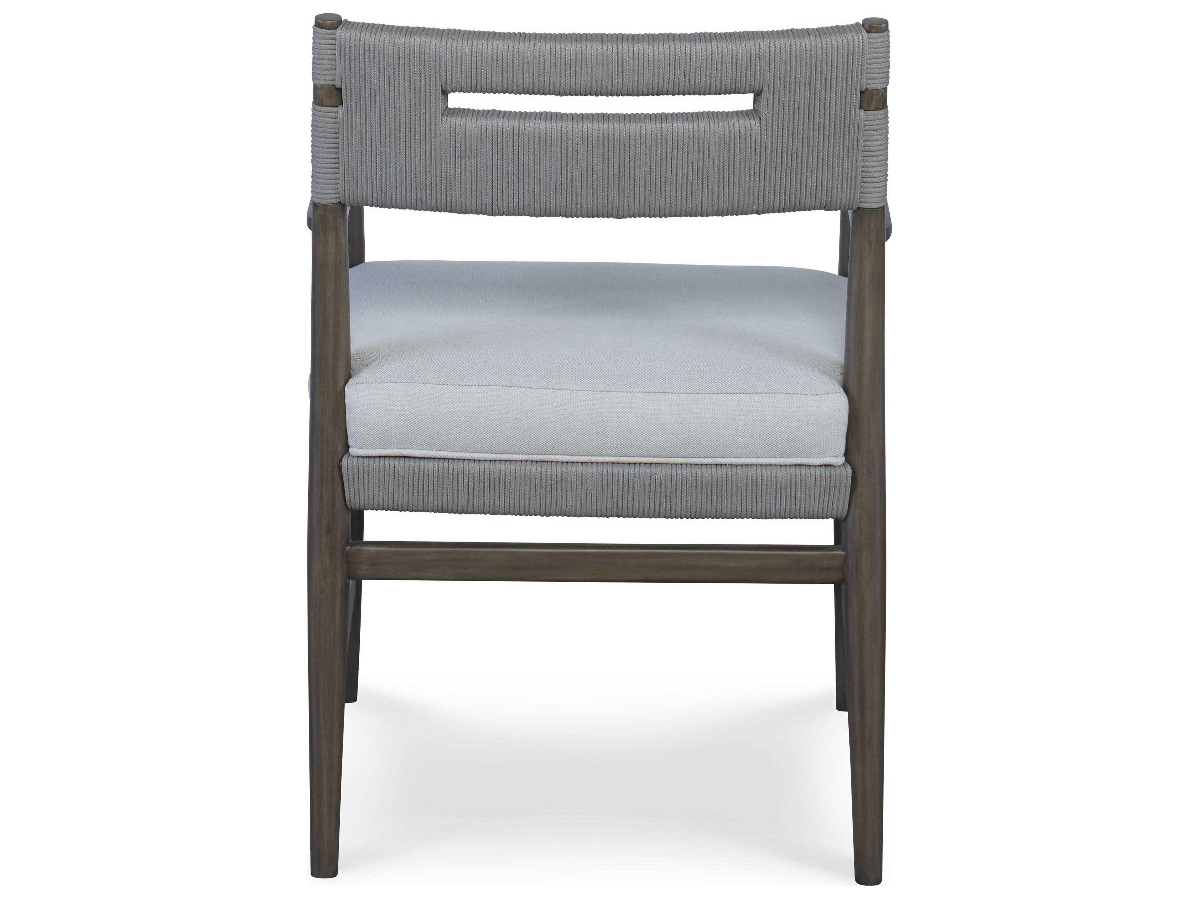 Century Furniture Curate Beech Wood Gray Upholstered Arm Dining Chair