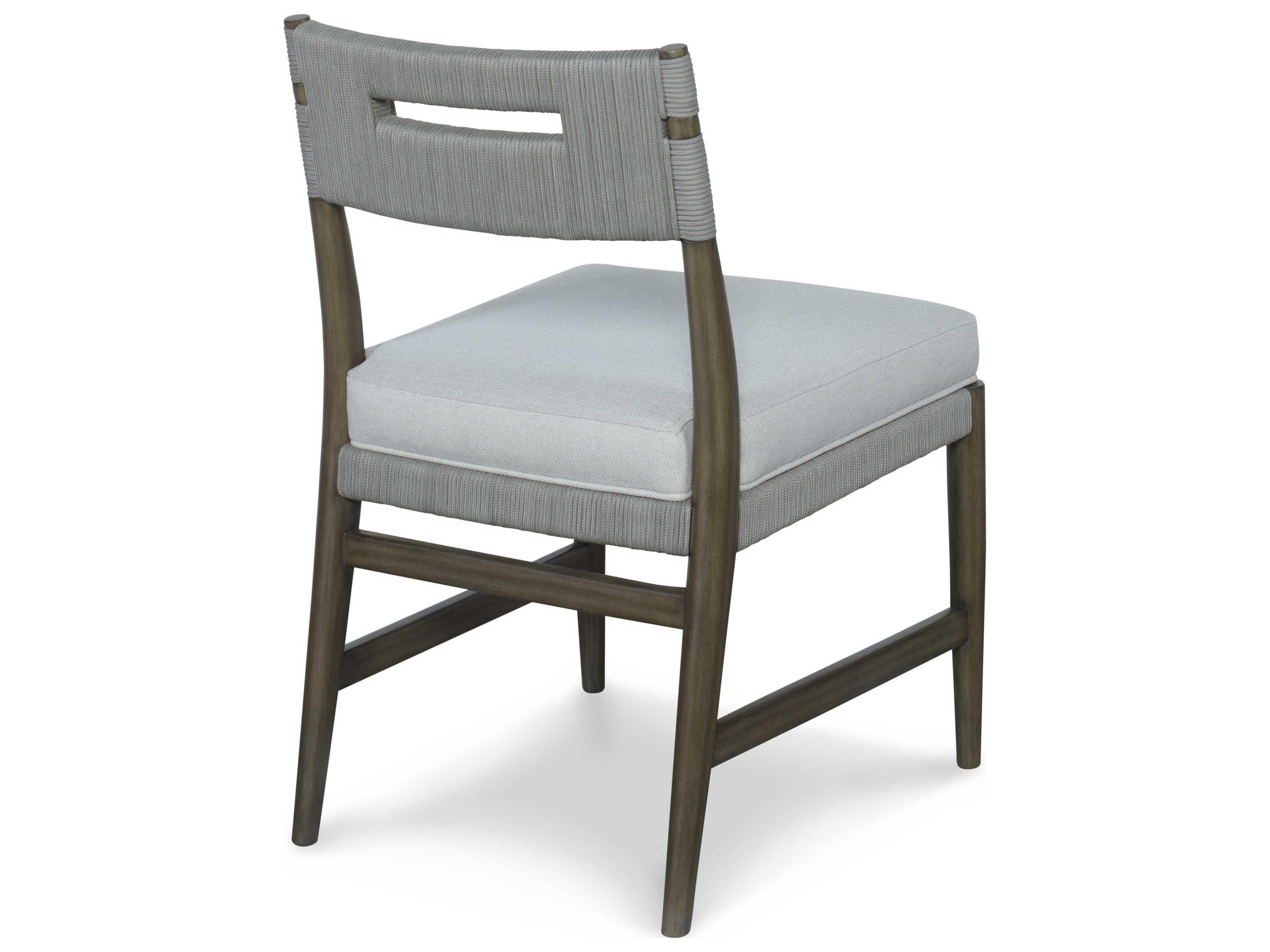 Century Furniture Curate Beech Wood Gray Upholstered Side Dining Chair