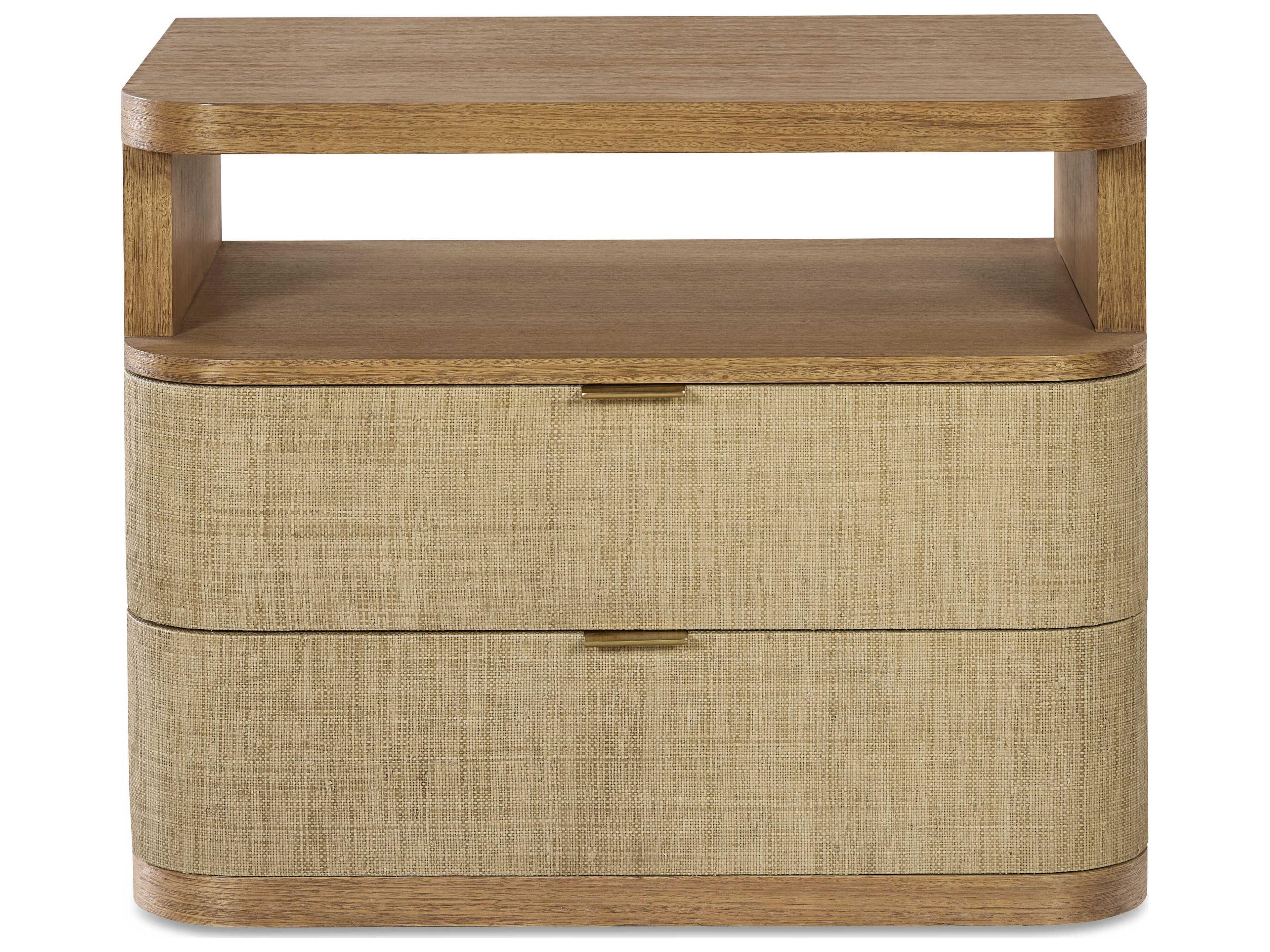 Century Furniture Curate Cruz 2-Drawers Brown Mahogany Wood Nightstand