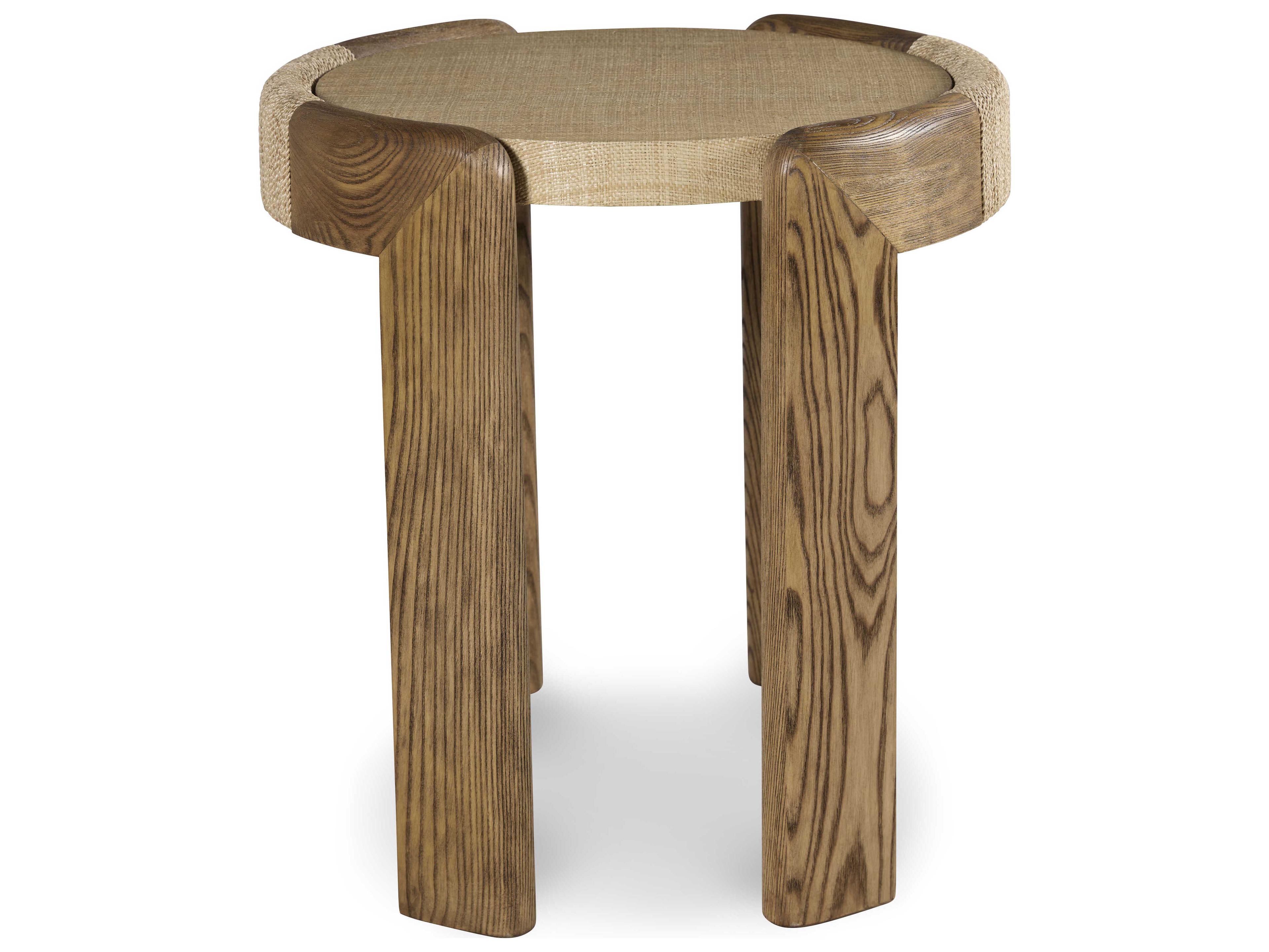 Century Furniture Curate Bohdi Round Rattan End Table