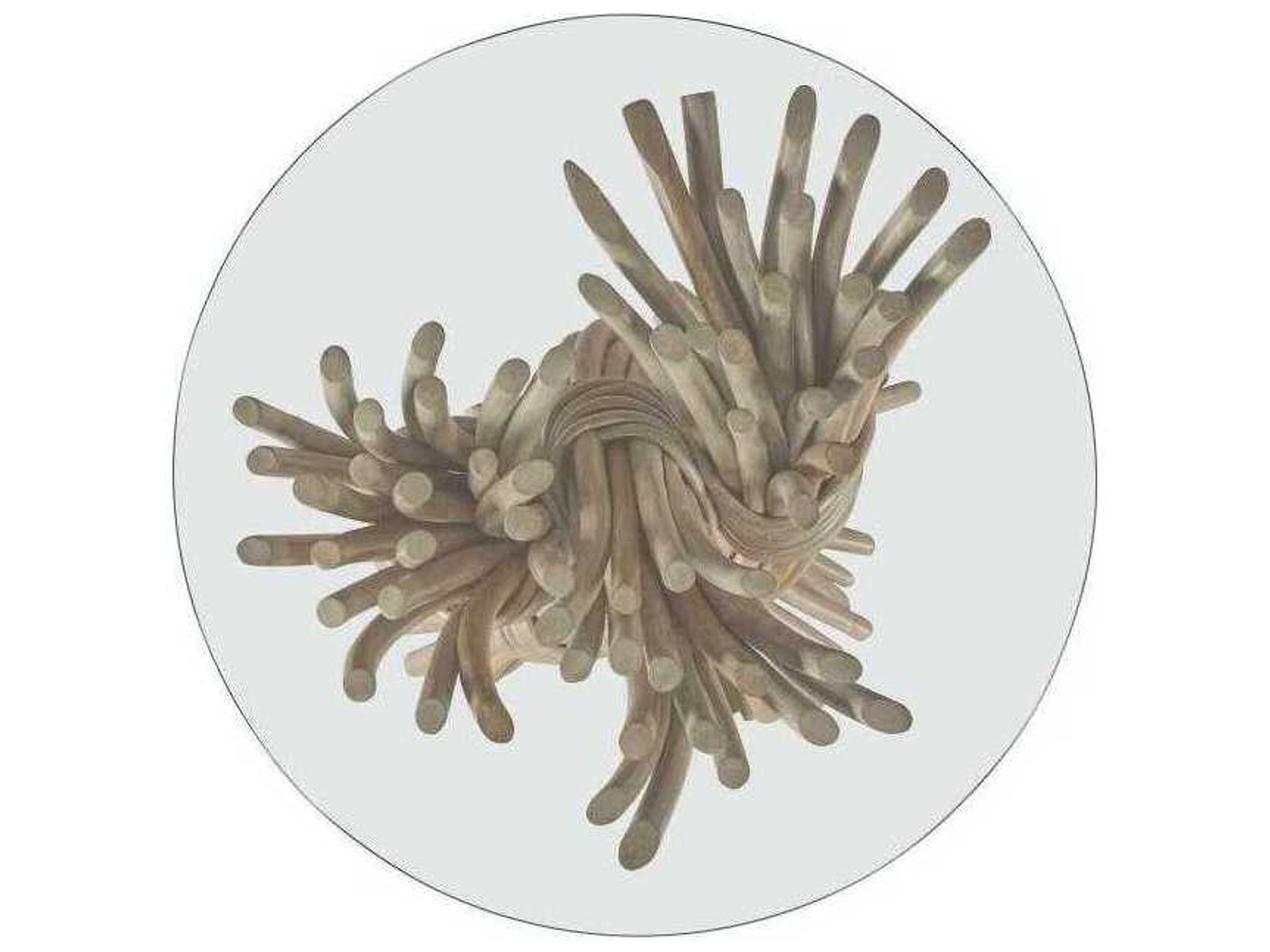 Century Furniture Curate Braided Knot Round Glass Coffee Table