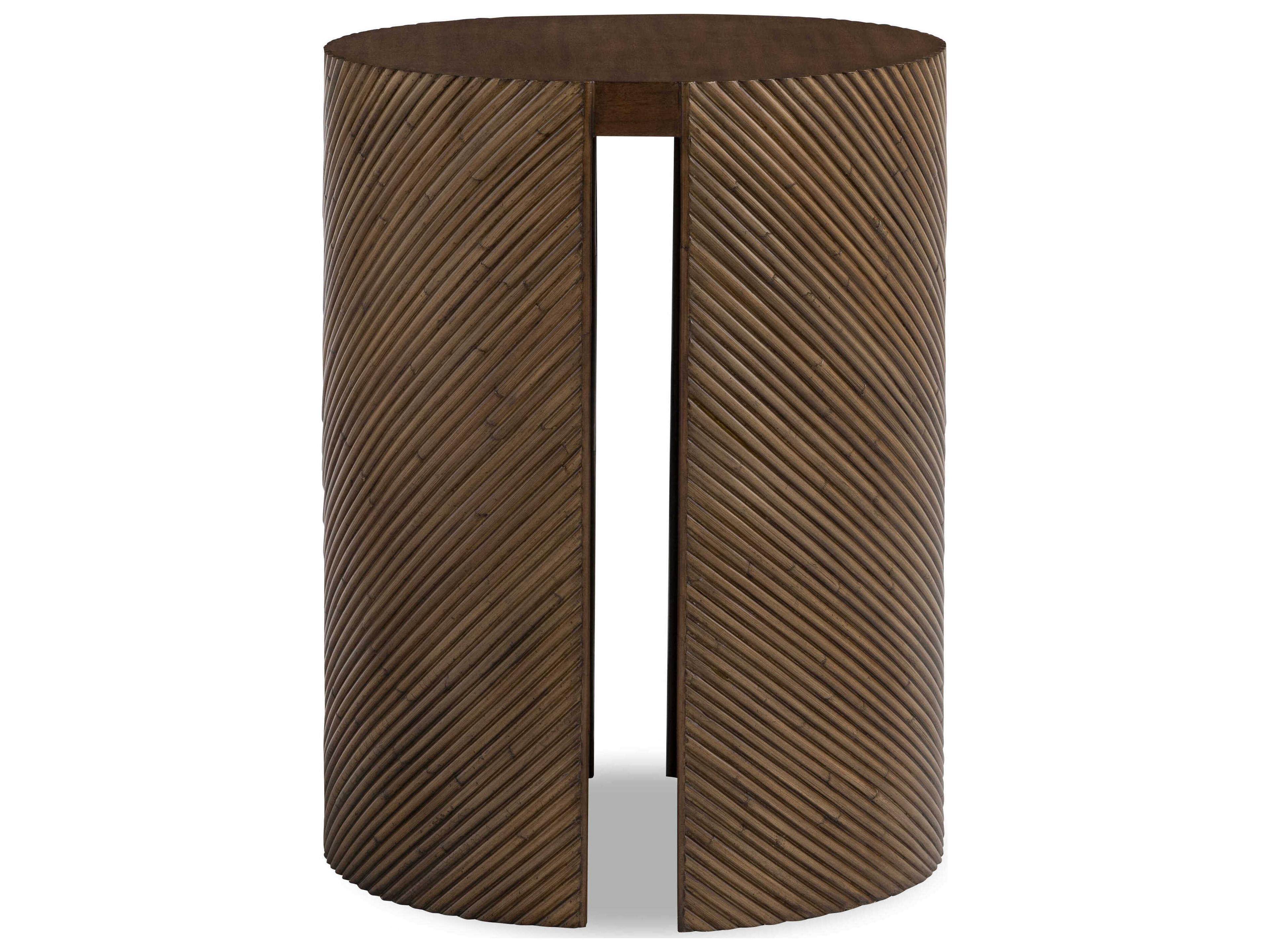 Century Furniture Curate Canna Round Wood End Table