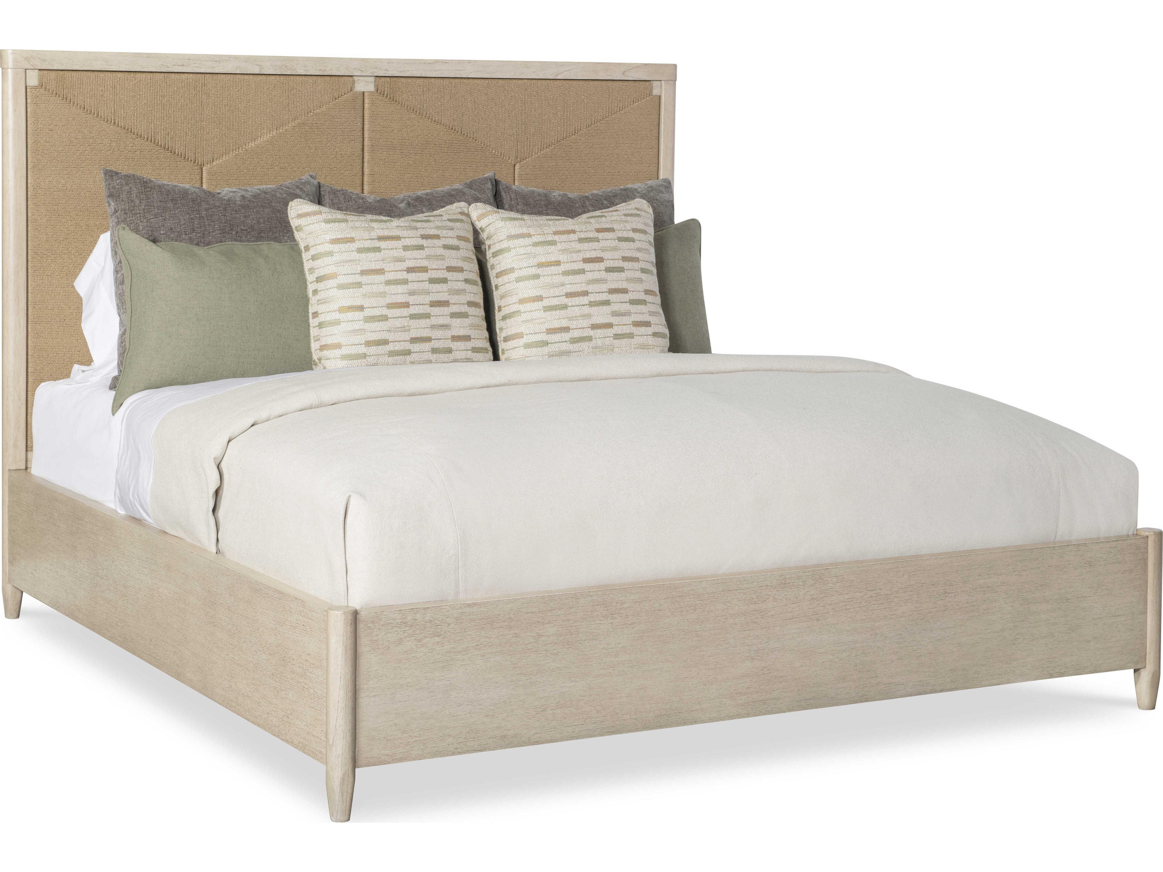 Curate Palmetto Beige Mindi Wood King Platform Bed