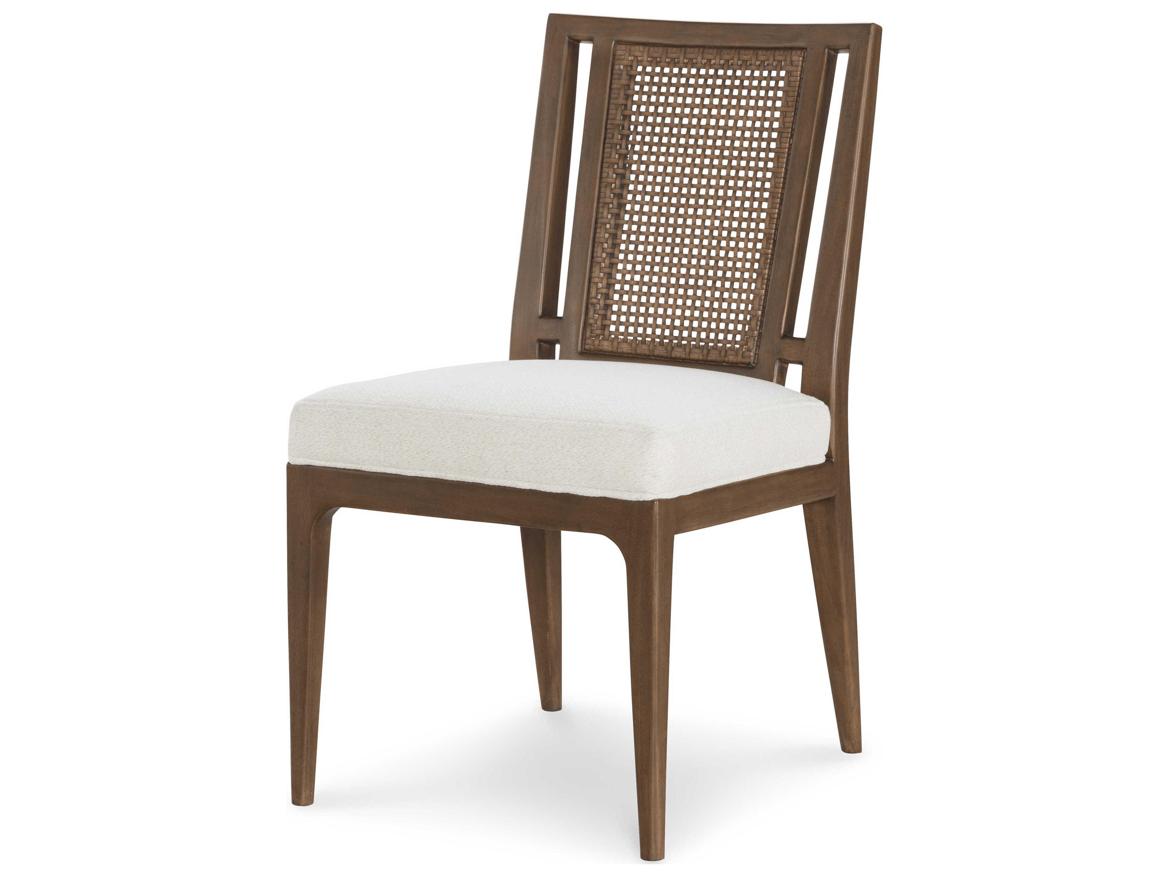 Curate Graham Solid Wood Brown Leather Armless Dining Chair