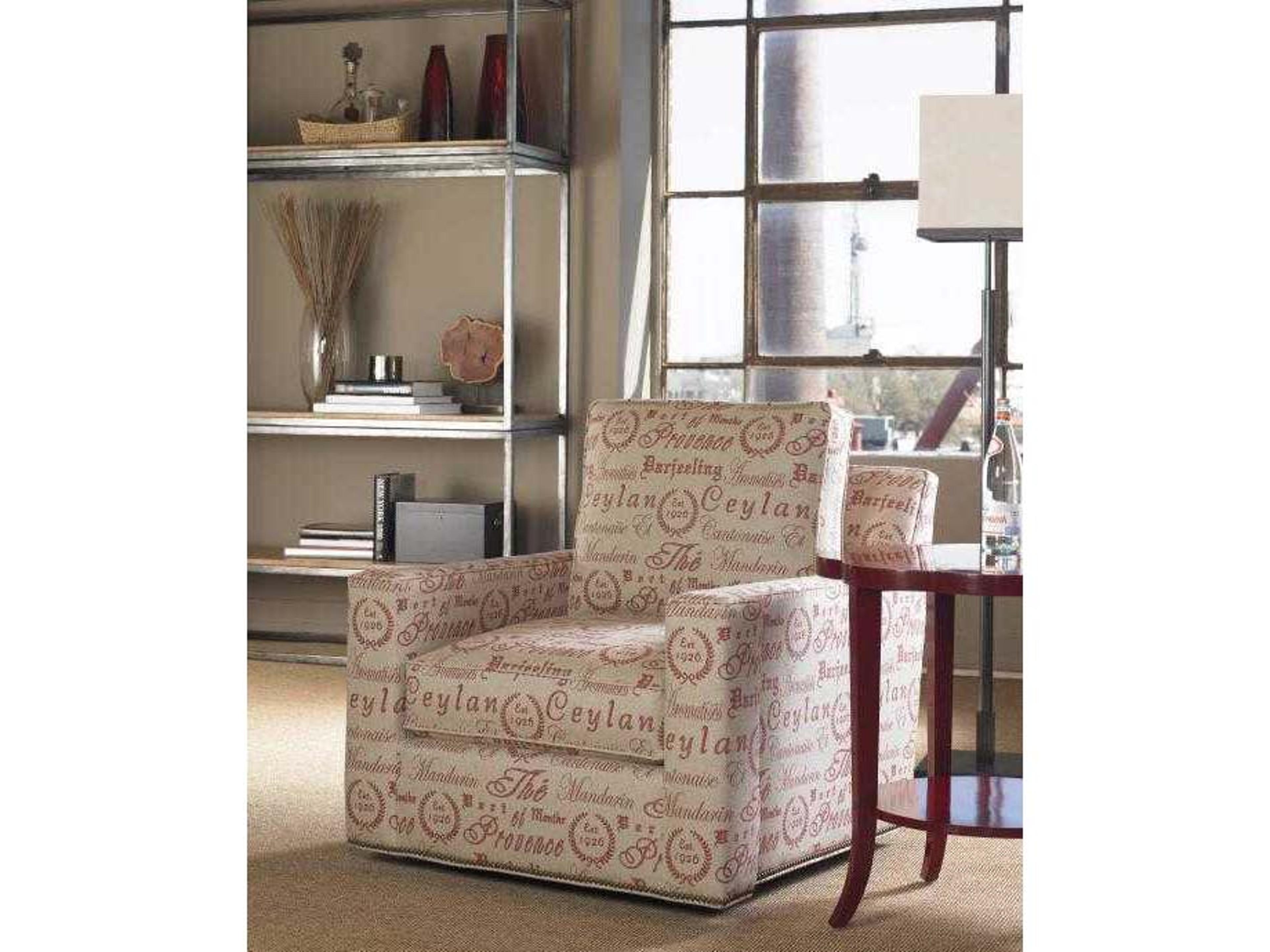 Century Furniture Swivel Fabric Accent Chair