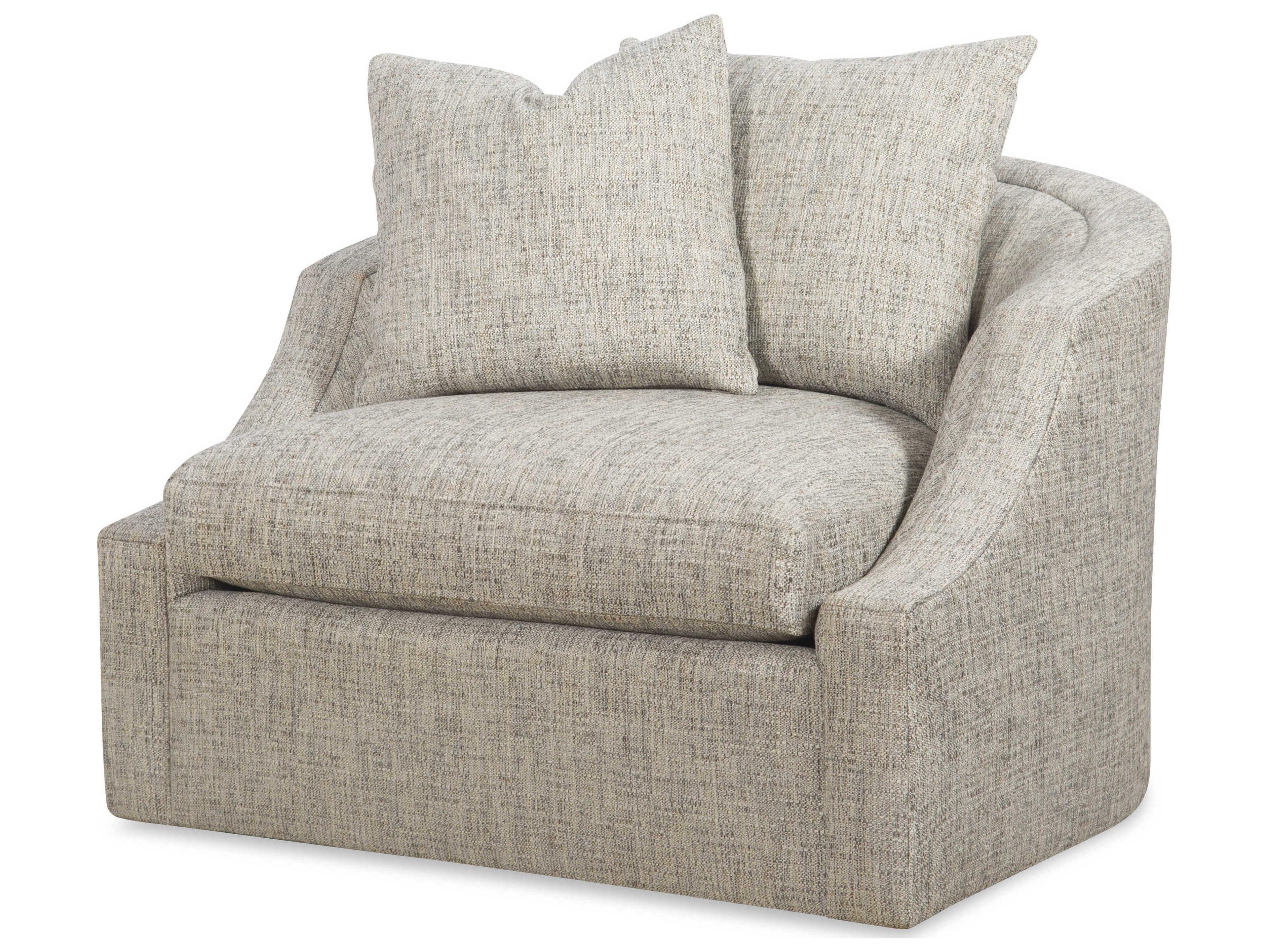 Home Elegance Oliver Swivel Gray Fabric Accent Chair