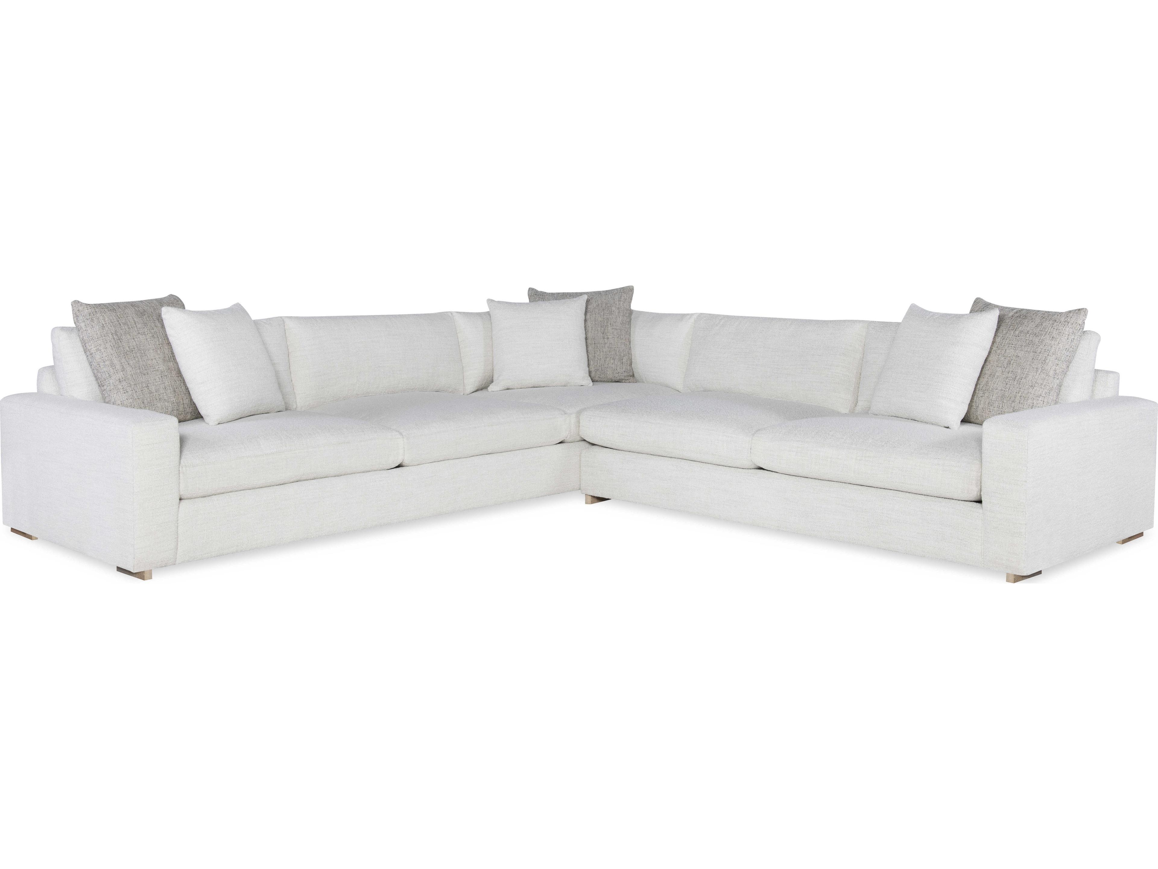 Home Elegance White Upholstered Sectional Sofa