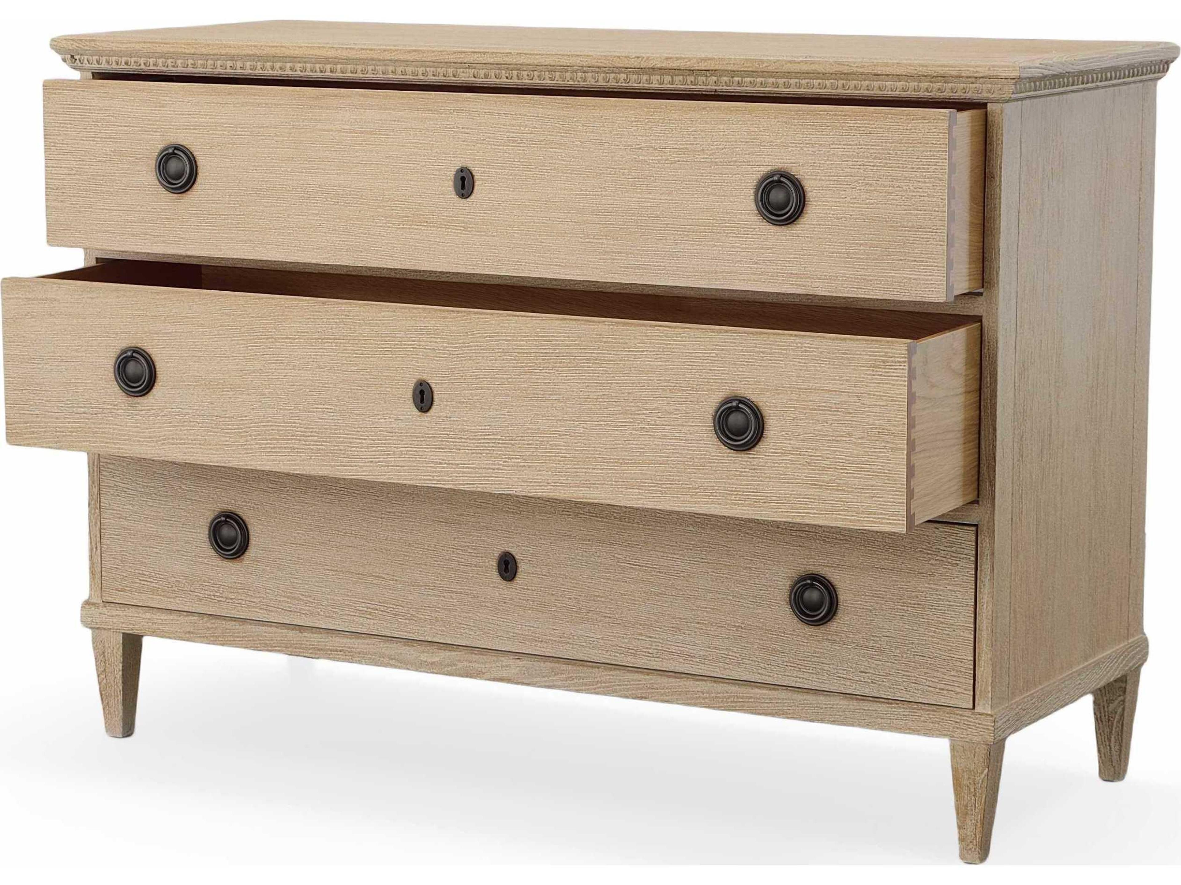 Century Furniture Monarch Honey Tone Brown Oak Wood Accent Chest