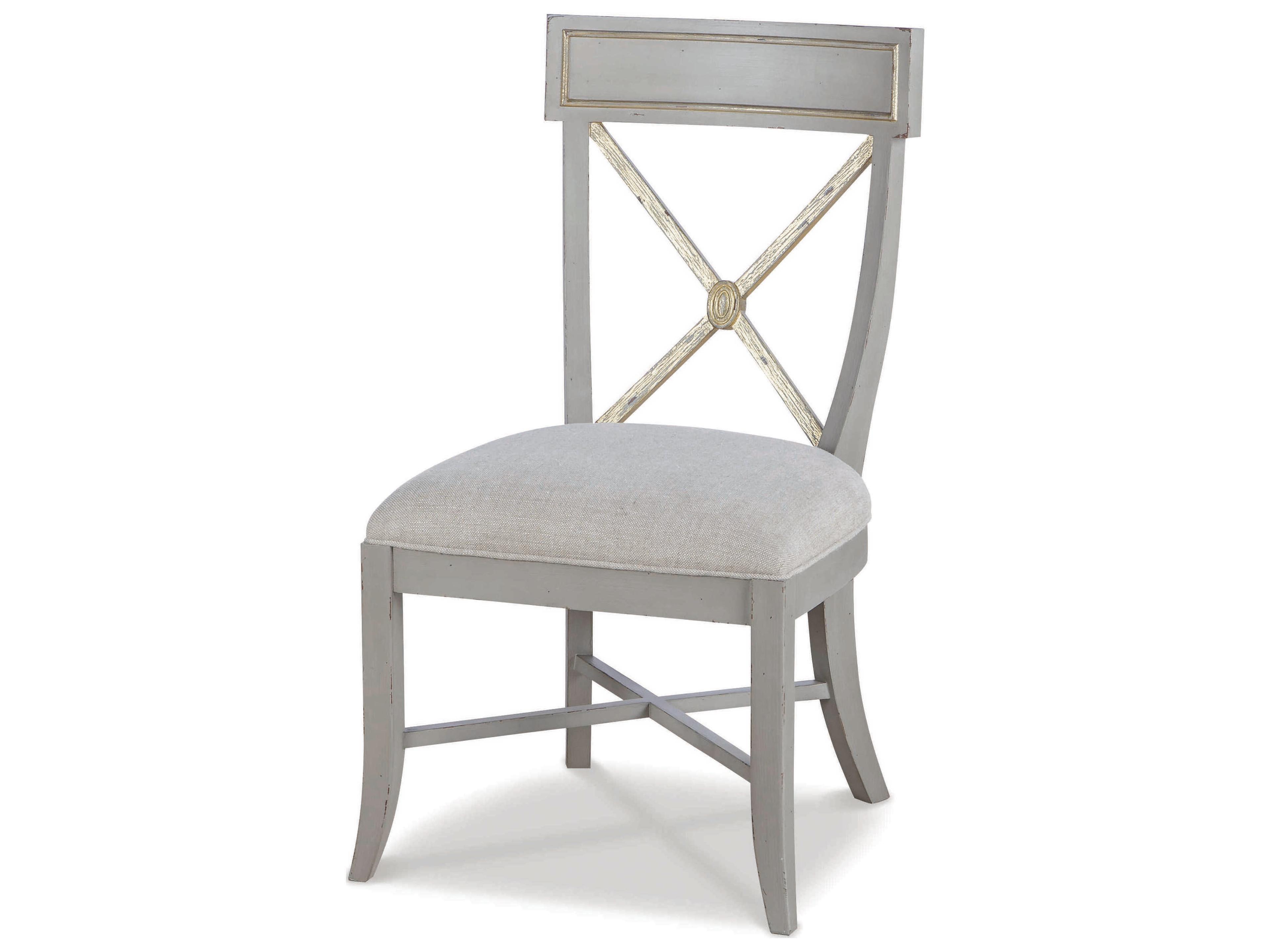Monarch Beech Wood Gray Upholstered Side Dining Chair