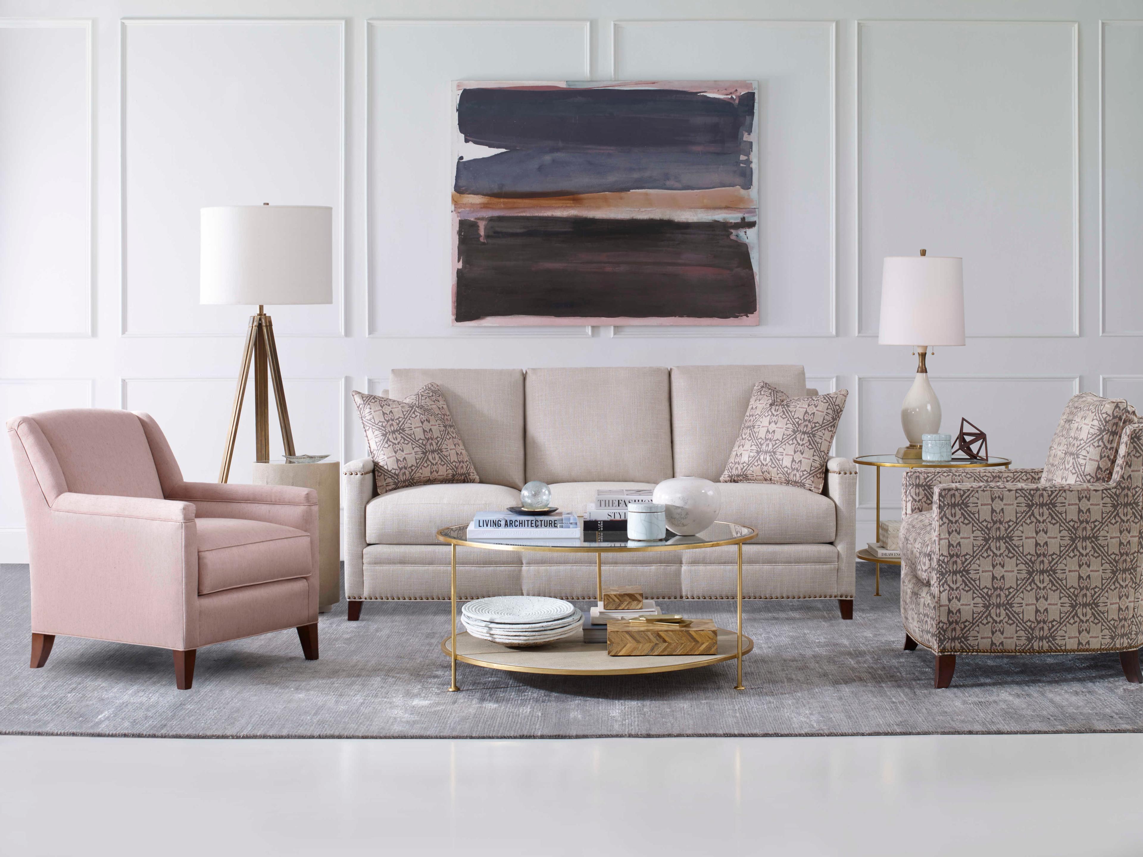 Century Furniture Monarch Round Glass Coffee Table