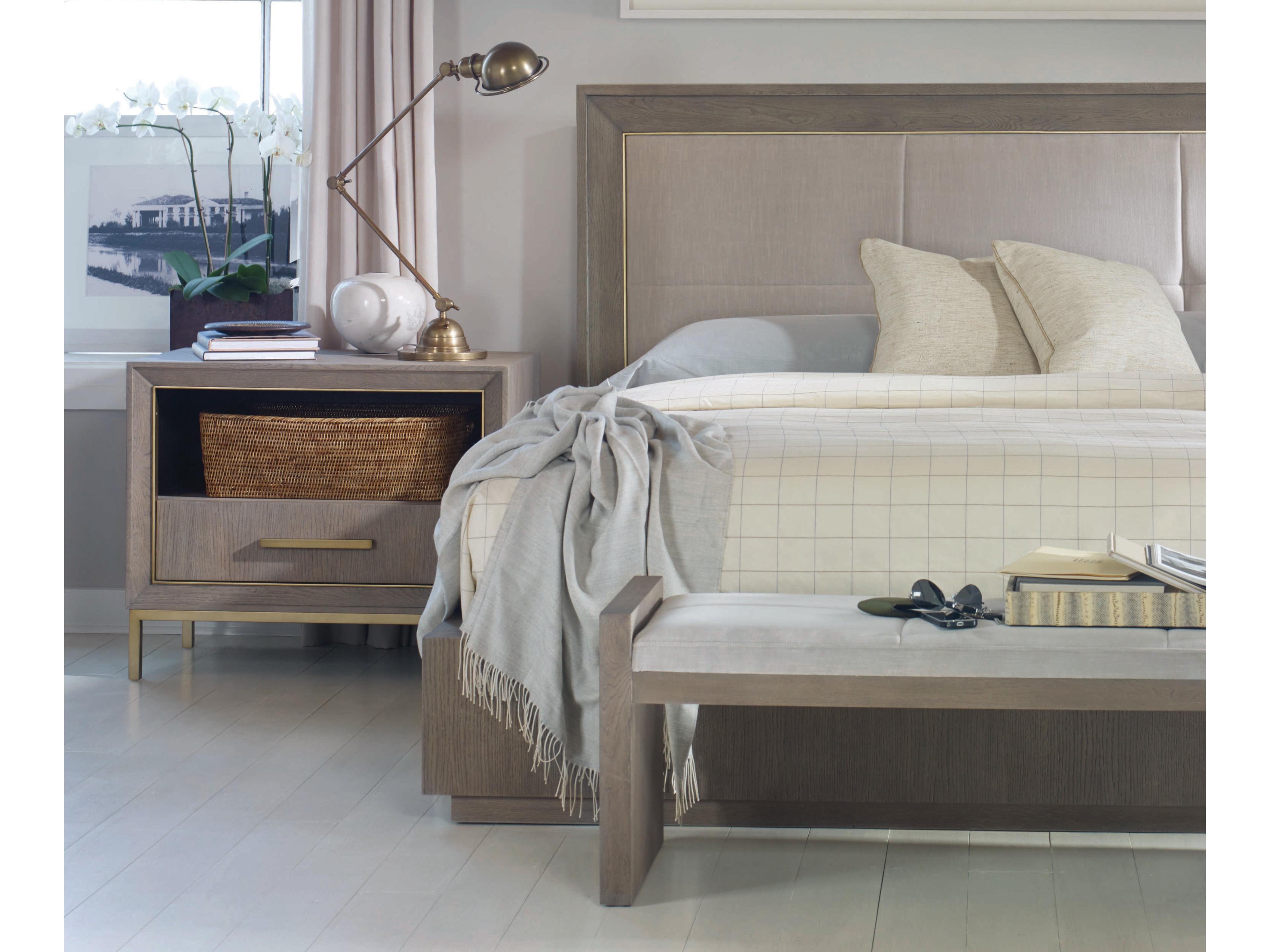 Century Furniture Monarch 1-Drawer Gray Oak Wood Nightstand