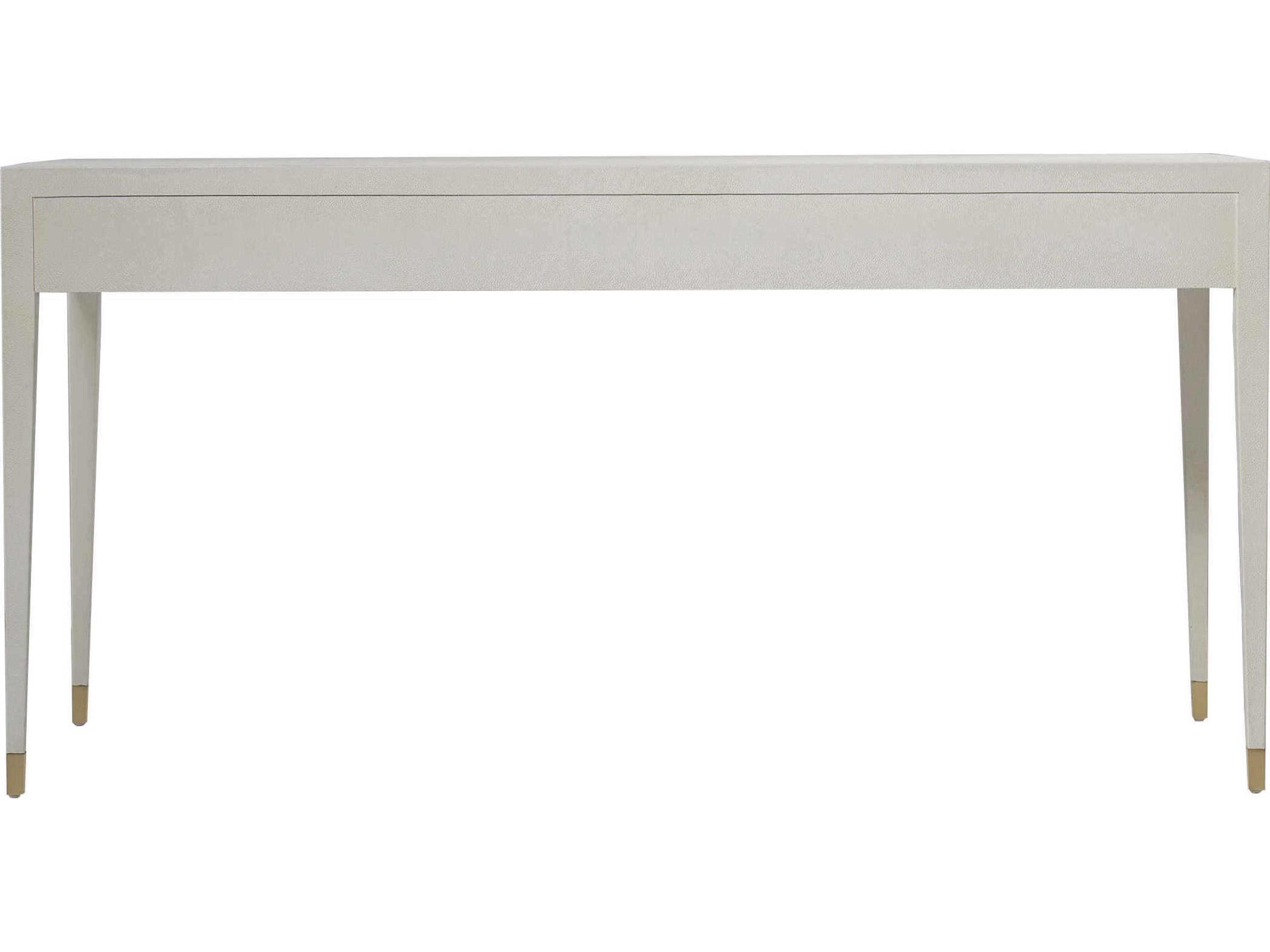 Century Furniture Monarch Ivory Faux Shagreen White Poplar Wood Writing Desk