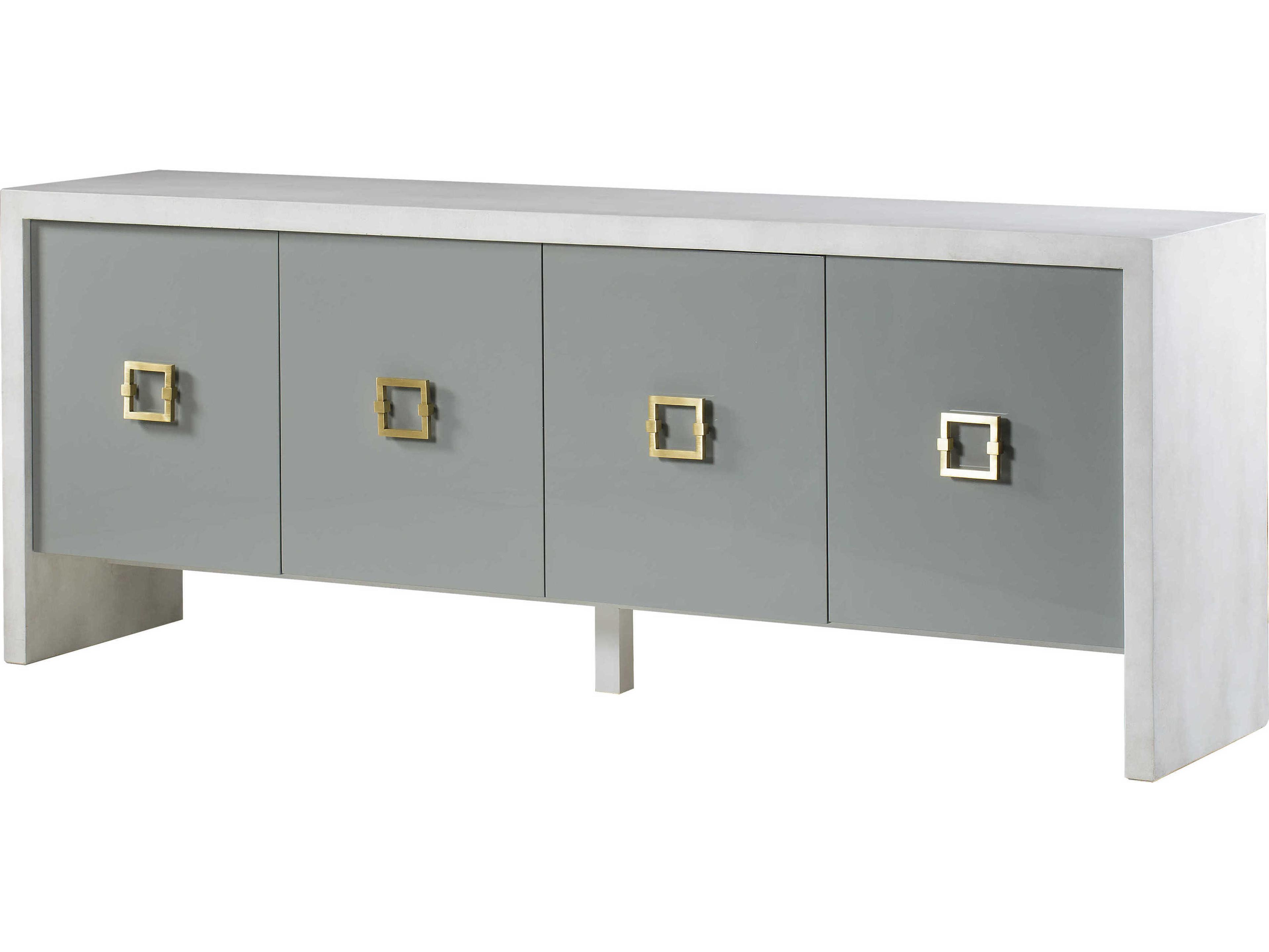 Liza Credenza with Concrete and Lacquer Finish
