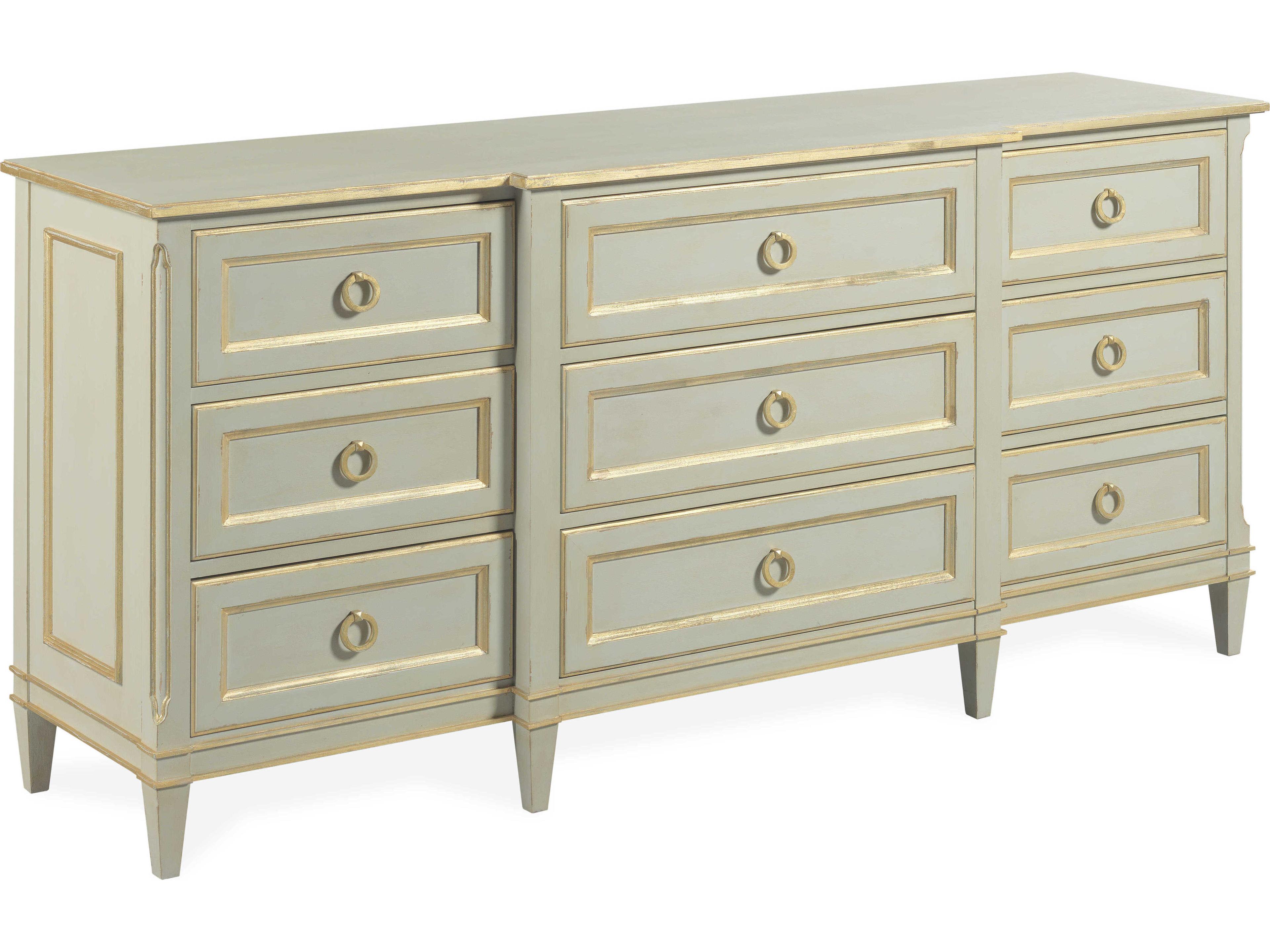 Monarch Madeline 9-Drawers Gray Poplar Wood Dresser