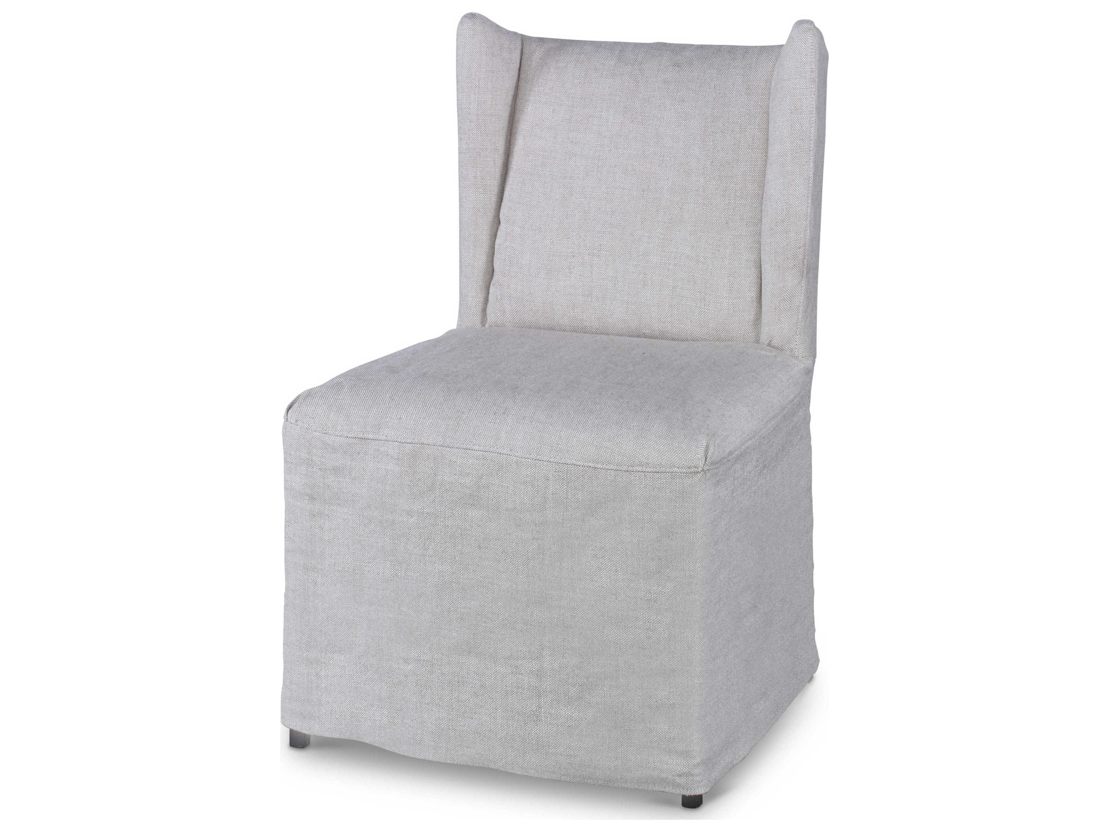 Monarch Beech Wood Gray Upholstered Side Dining Chair