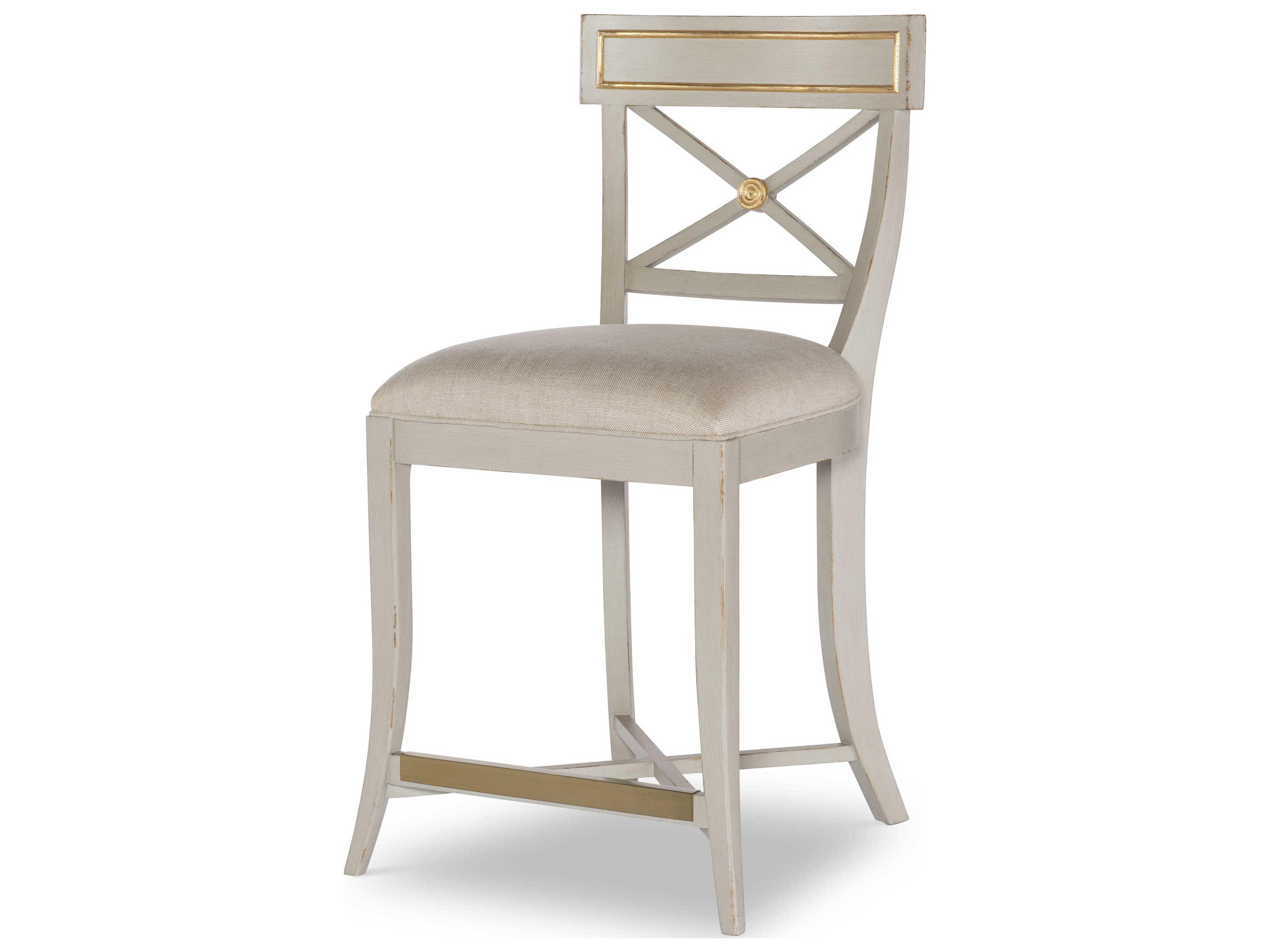 Monarch Upholstered Beech Wood Textured Linen Madeline Counter Stool