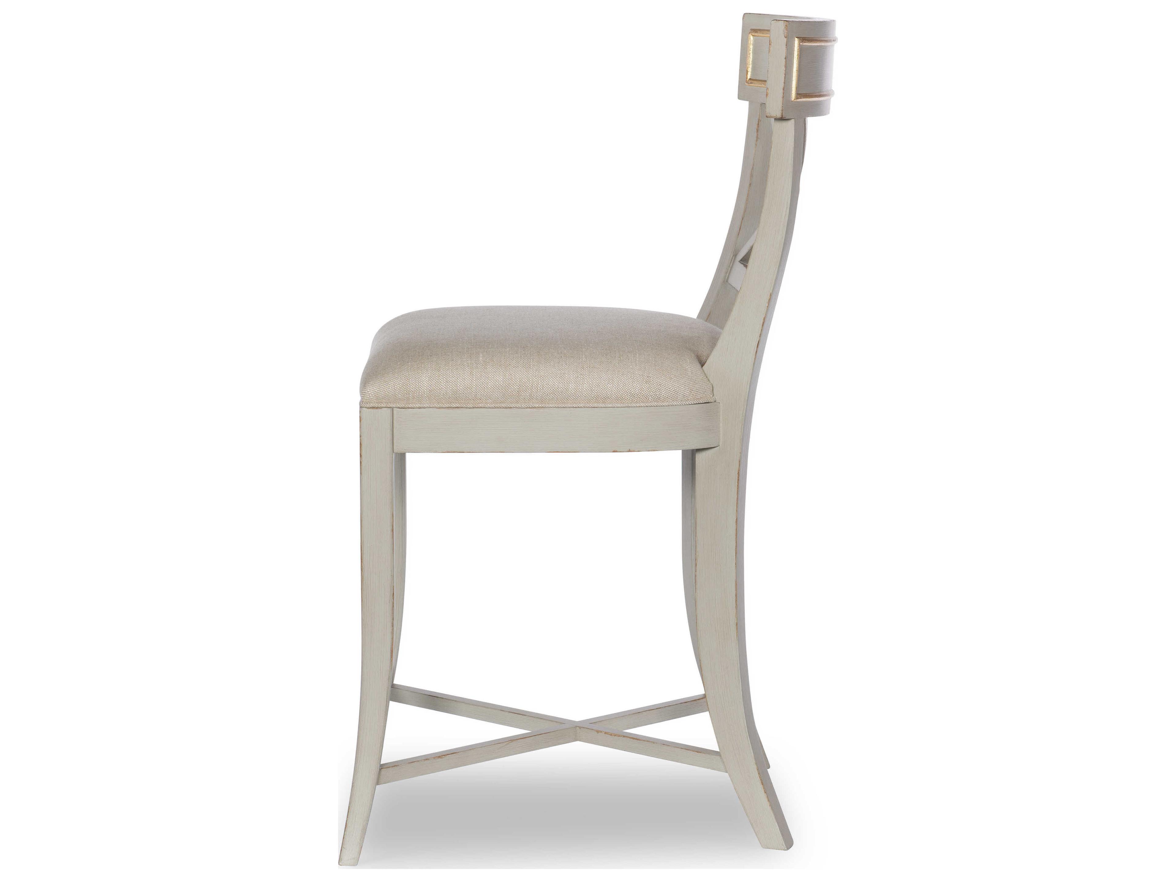 Century Furniture Monarch Upholstered Beech Wood Textured Linen Madeline Counter Stool