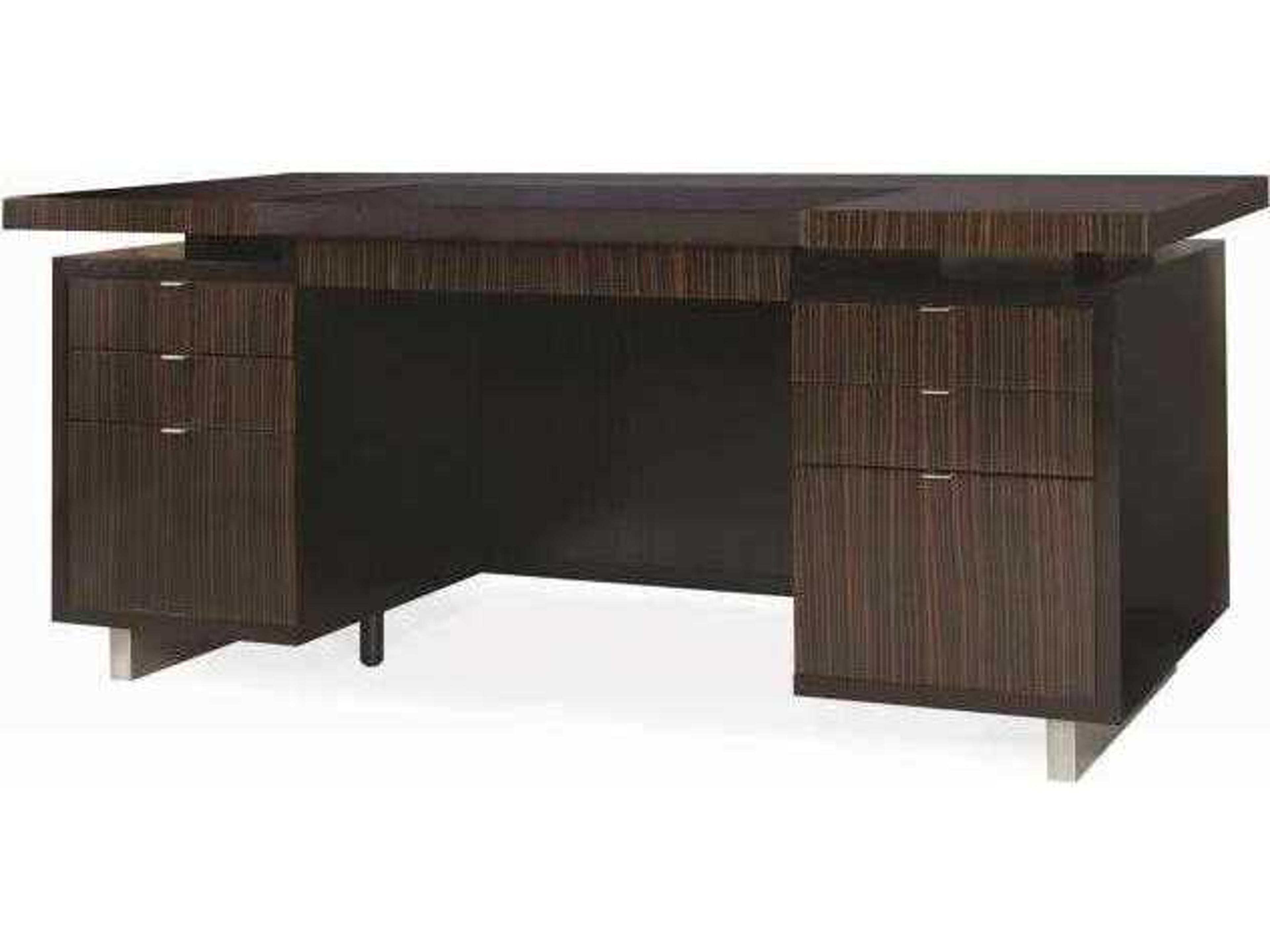 Office Ebony Brown Ash Wood Credenza Desk