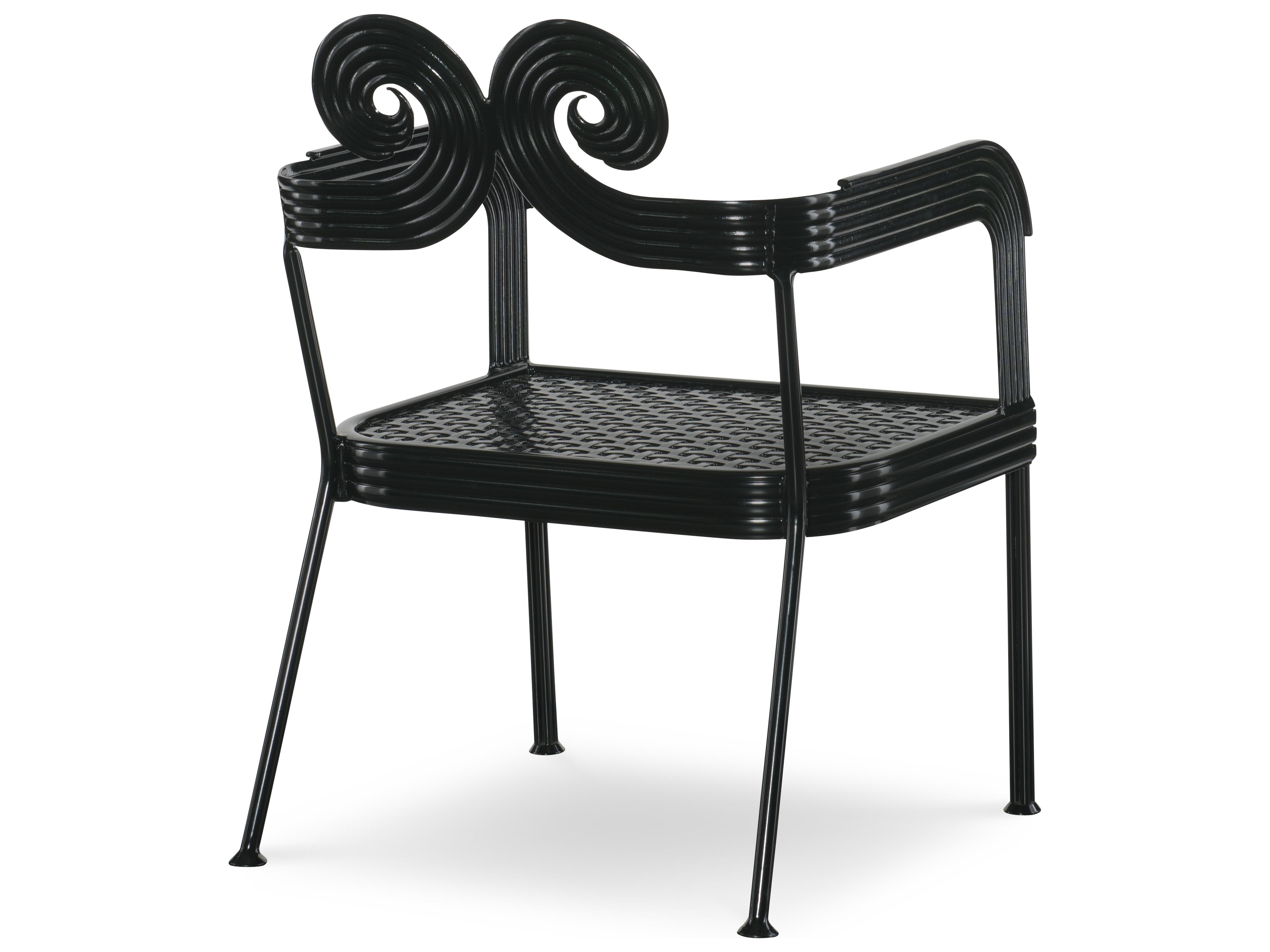 Century Outdoor Thomas O'Brien Augustine Litchfield Green Aluminum Garden Chair