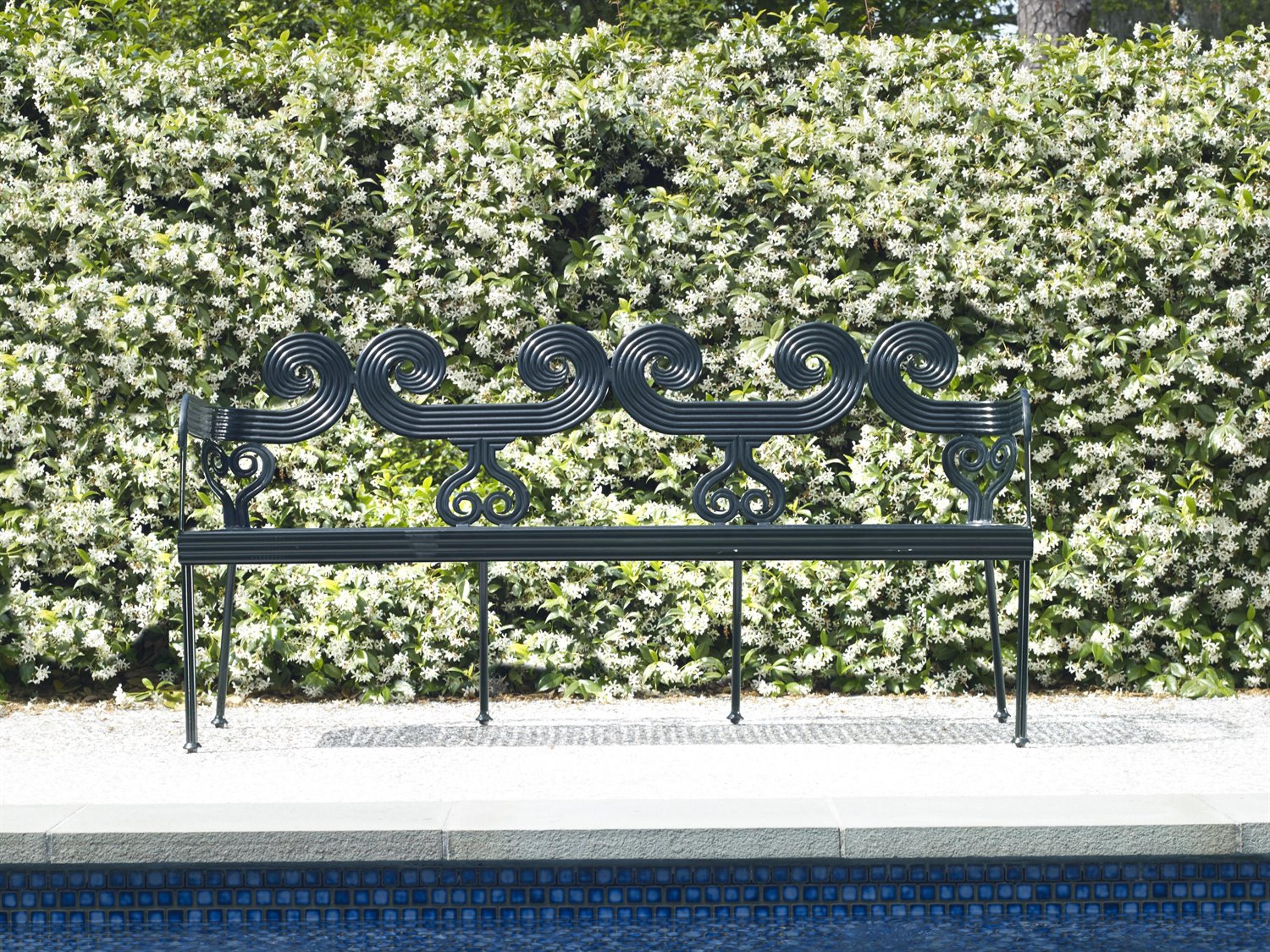 Century Outdoor Thomas O'Brien Augustine Litchfield Green Aluminum Garden Bench