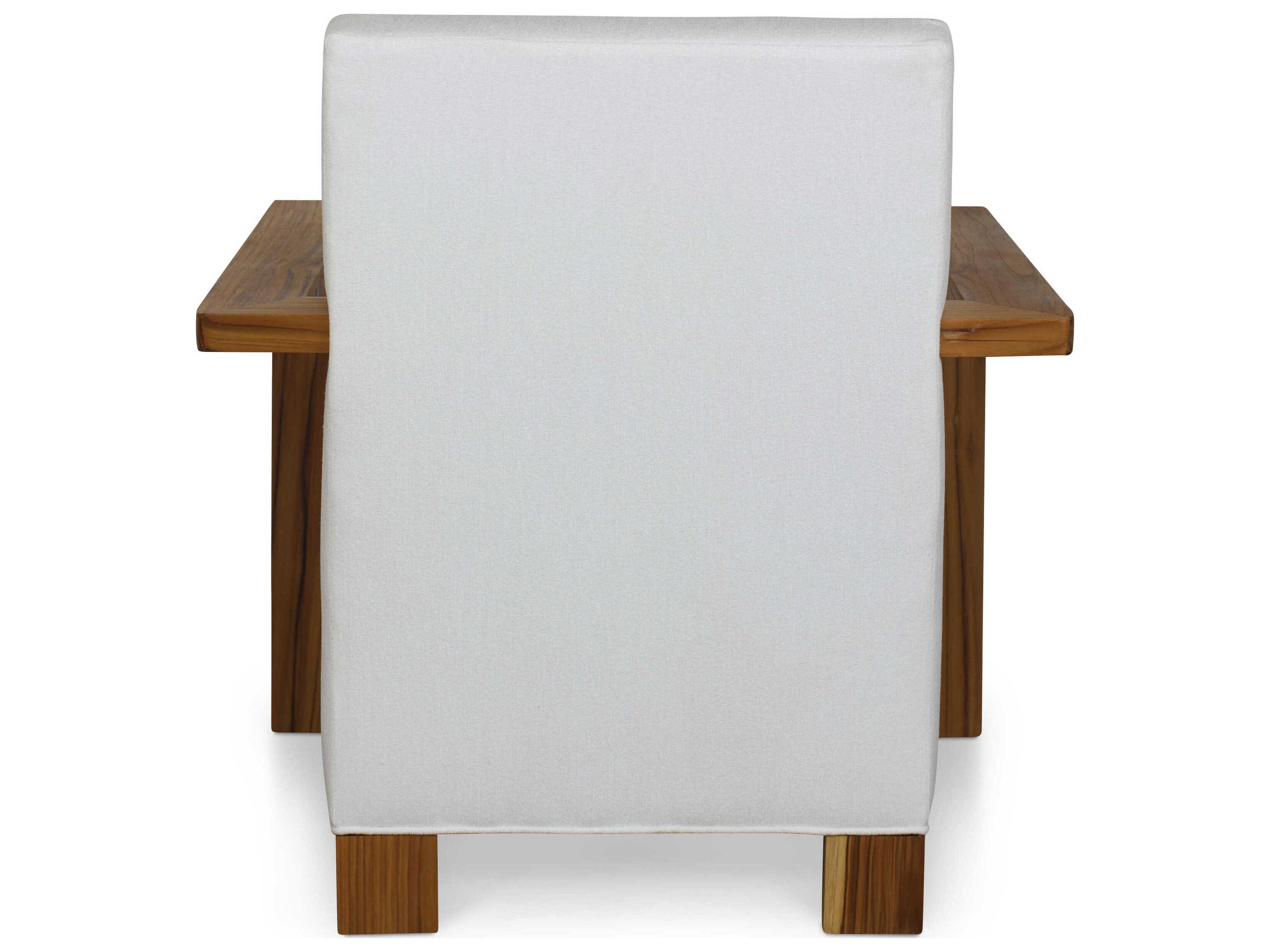 Century Outdoor Carrier And Company Teak Cushion Lounge Chair