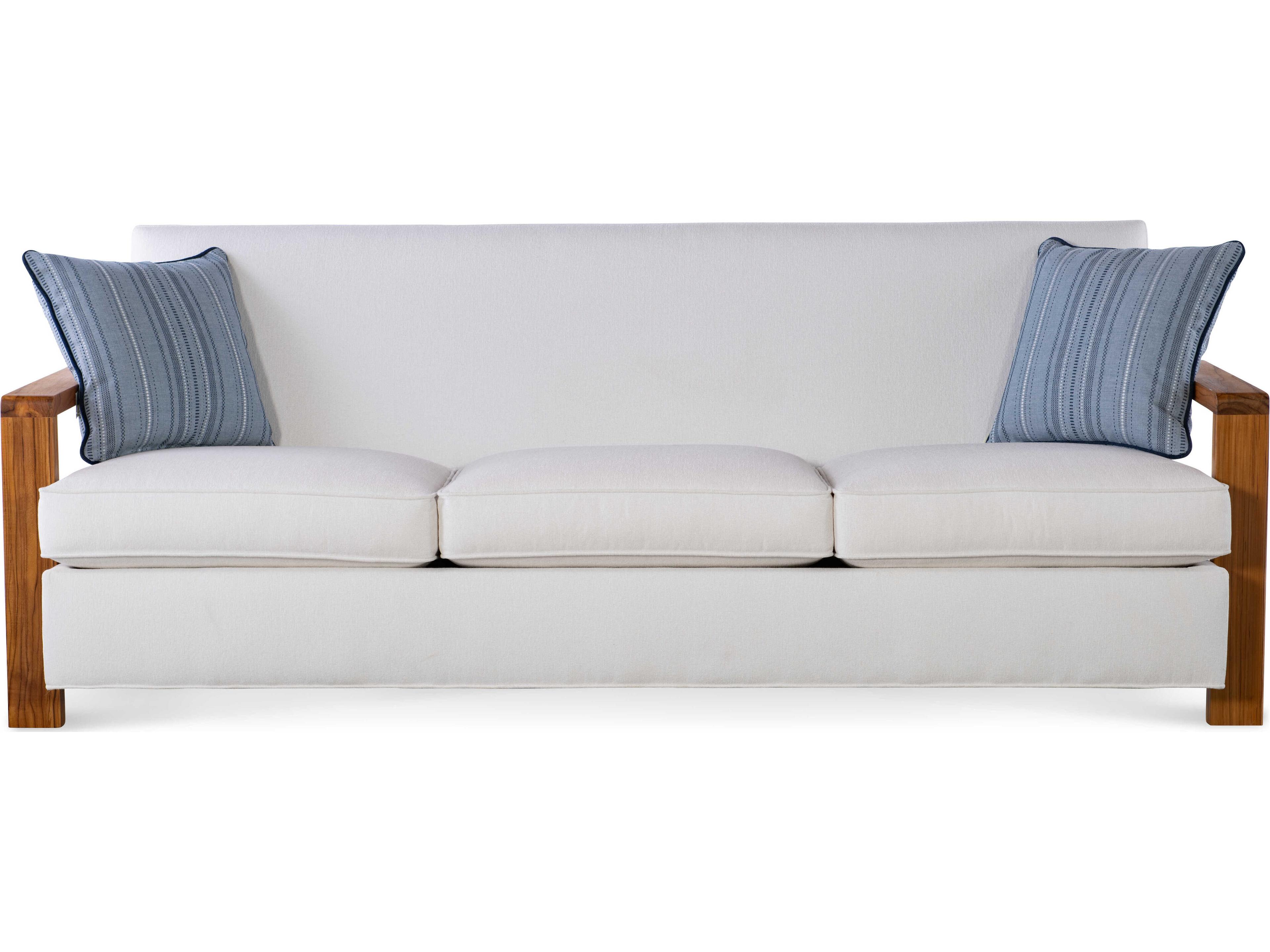 Century Outdoor Carrier And Company Teak Cushion Sofa