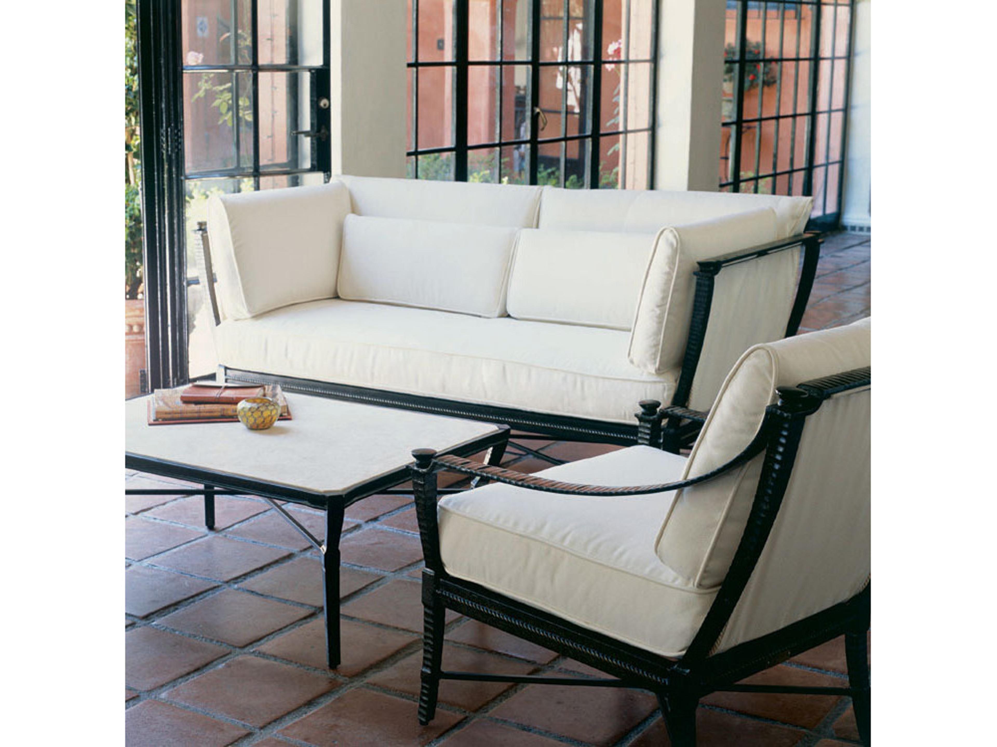 Century Outdoor Andalusia Aluminum Rectangular Coffee Table