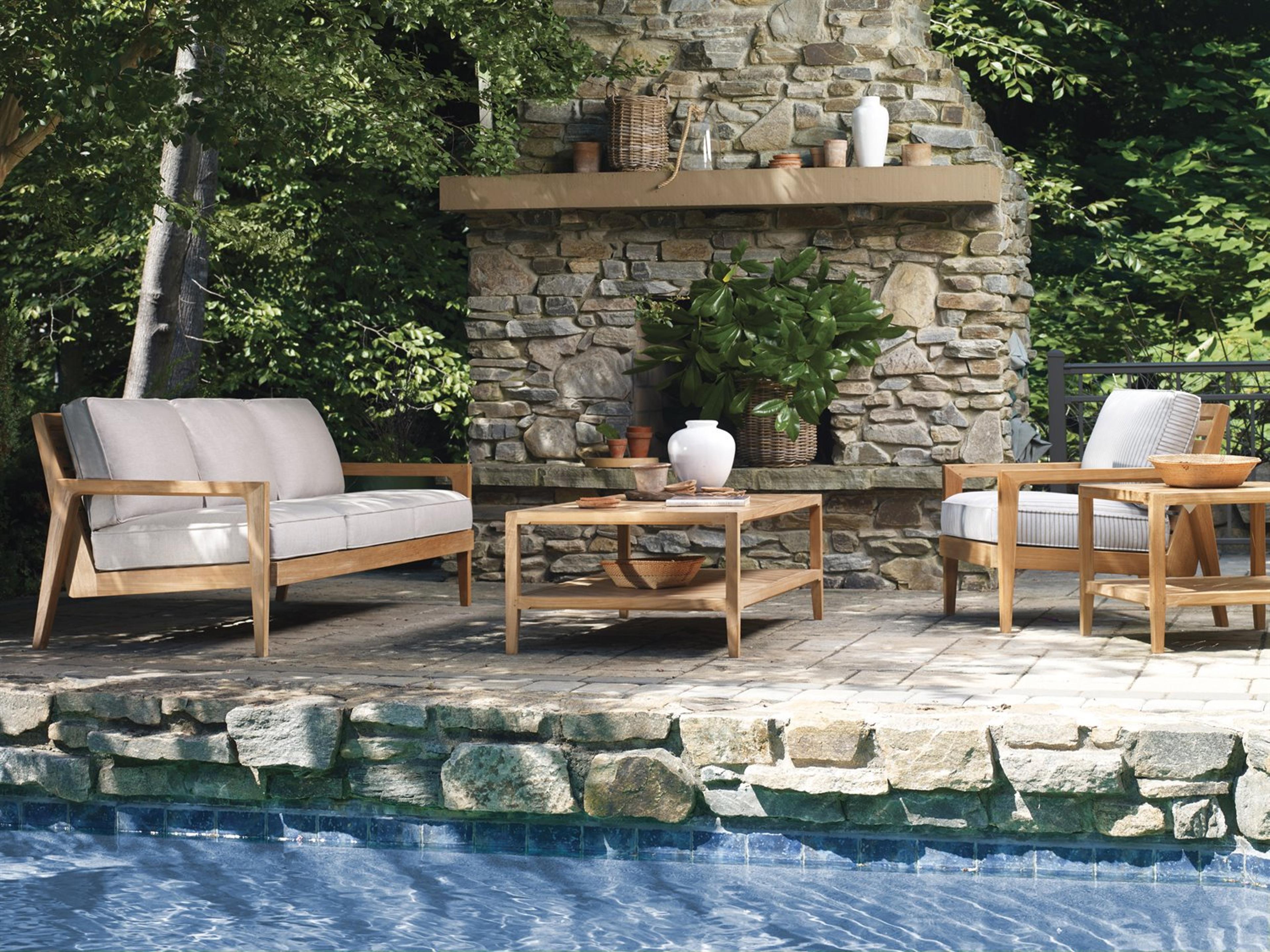 Century Outdoor West Bay Teak Rectangular Coffee Table