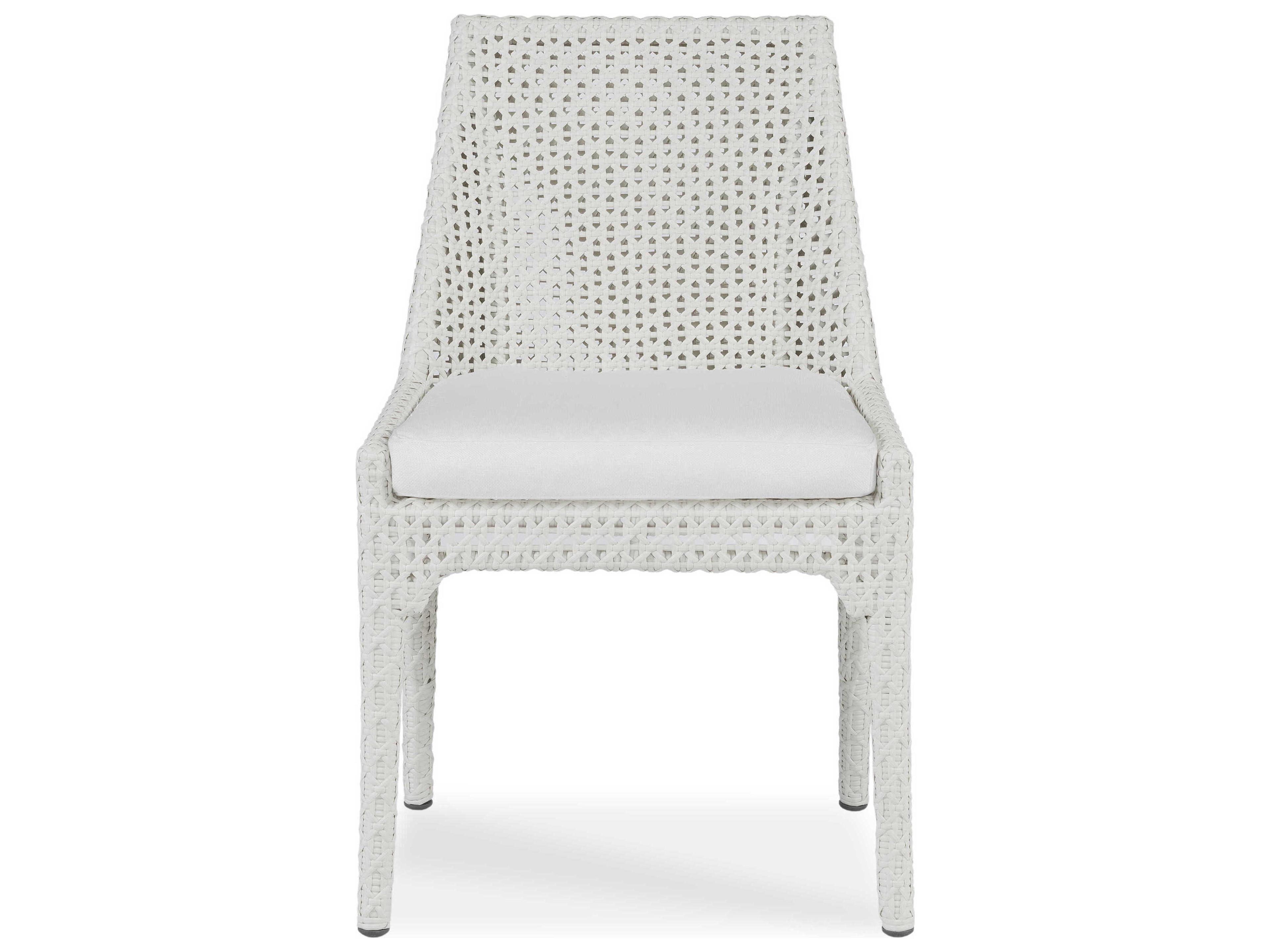Century Outdoor Tangier Chalk White Wicker Dining Chair