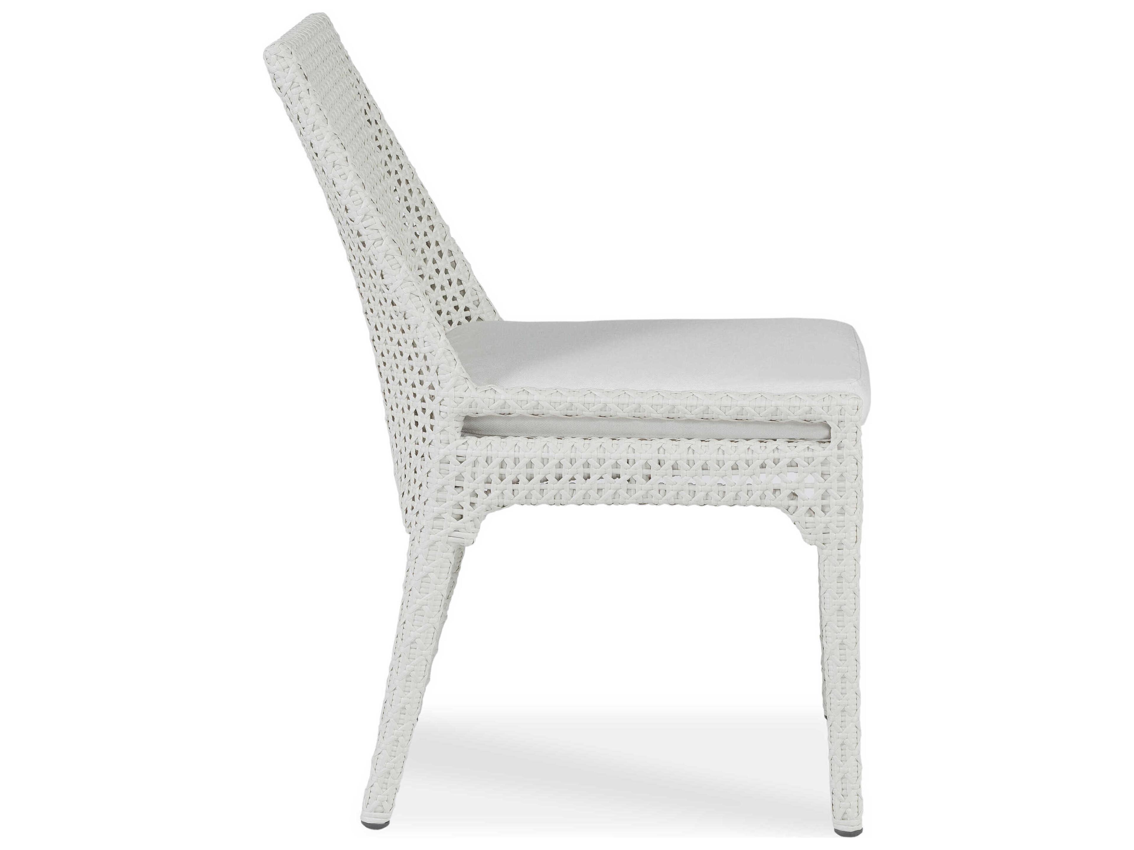 Century Outdoor Tangier Chalk White Wicker Dining Chair