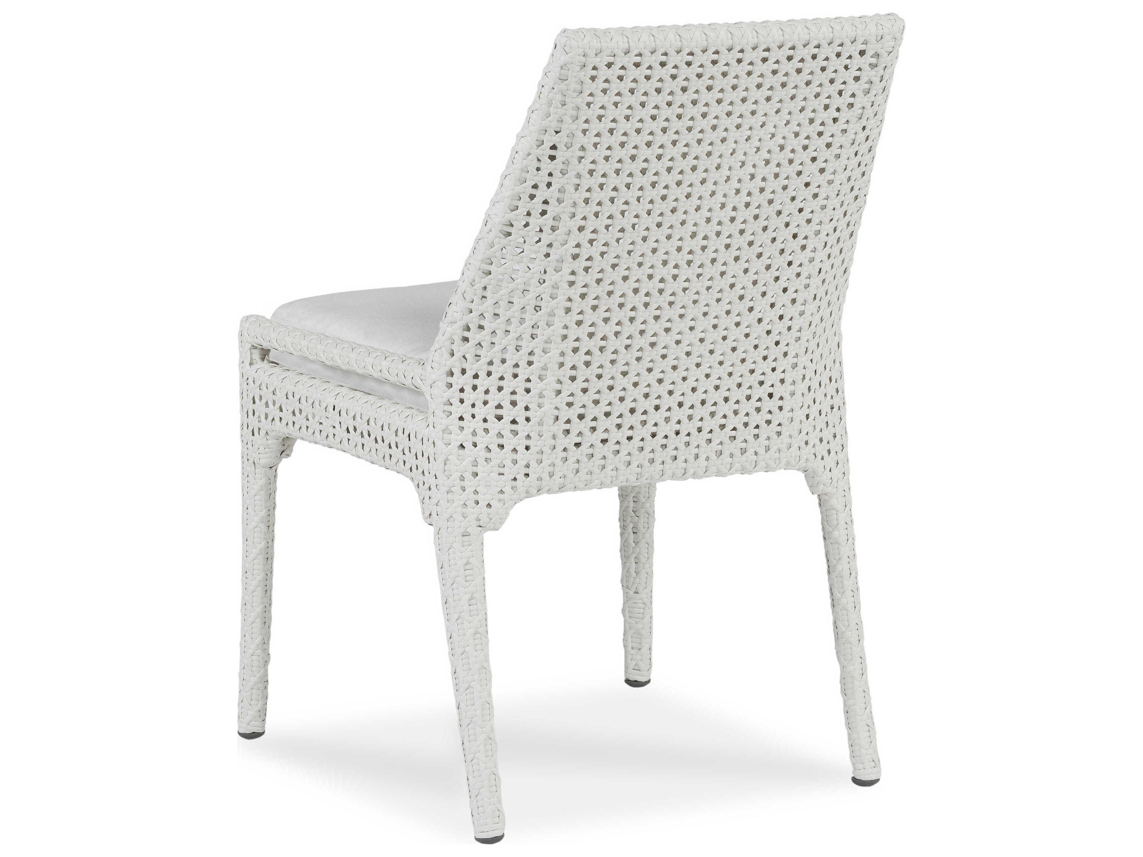 Century Outdoor Tangier Chalk White Wicker Dining Chair