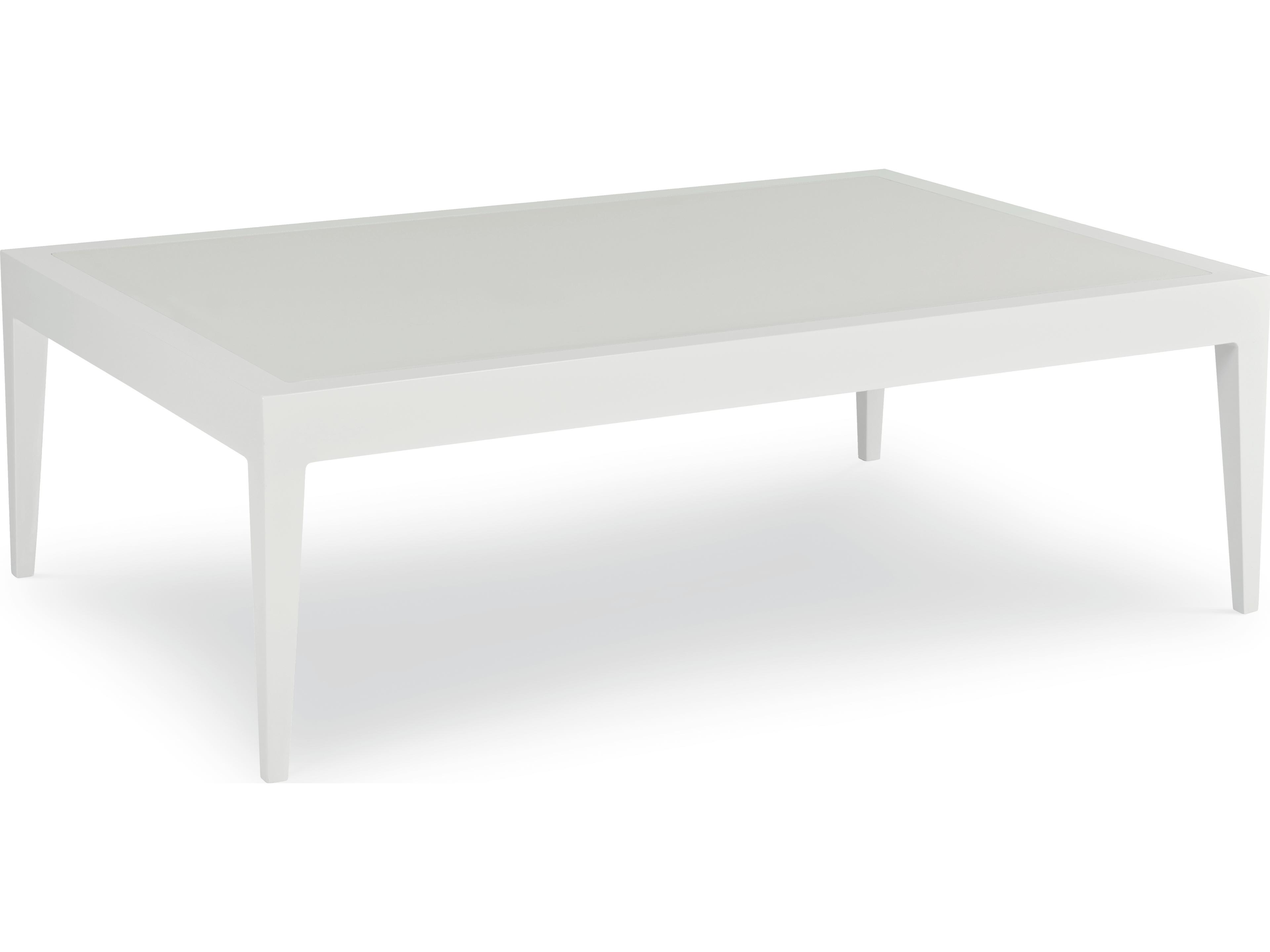 Allison Paladino Sail Aluminum Rectangular Tempered Glass Coffee Table