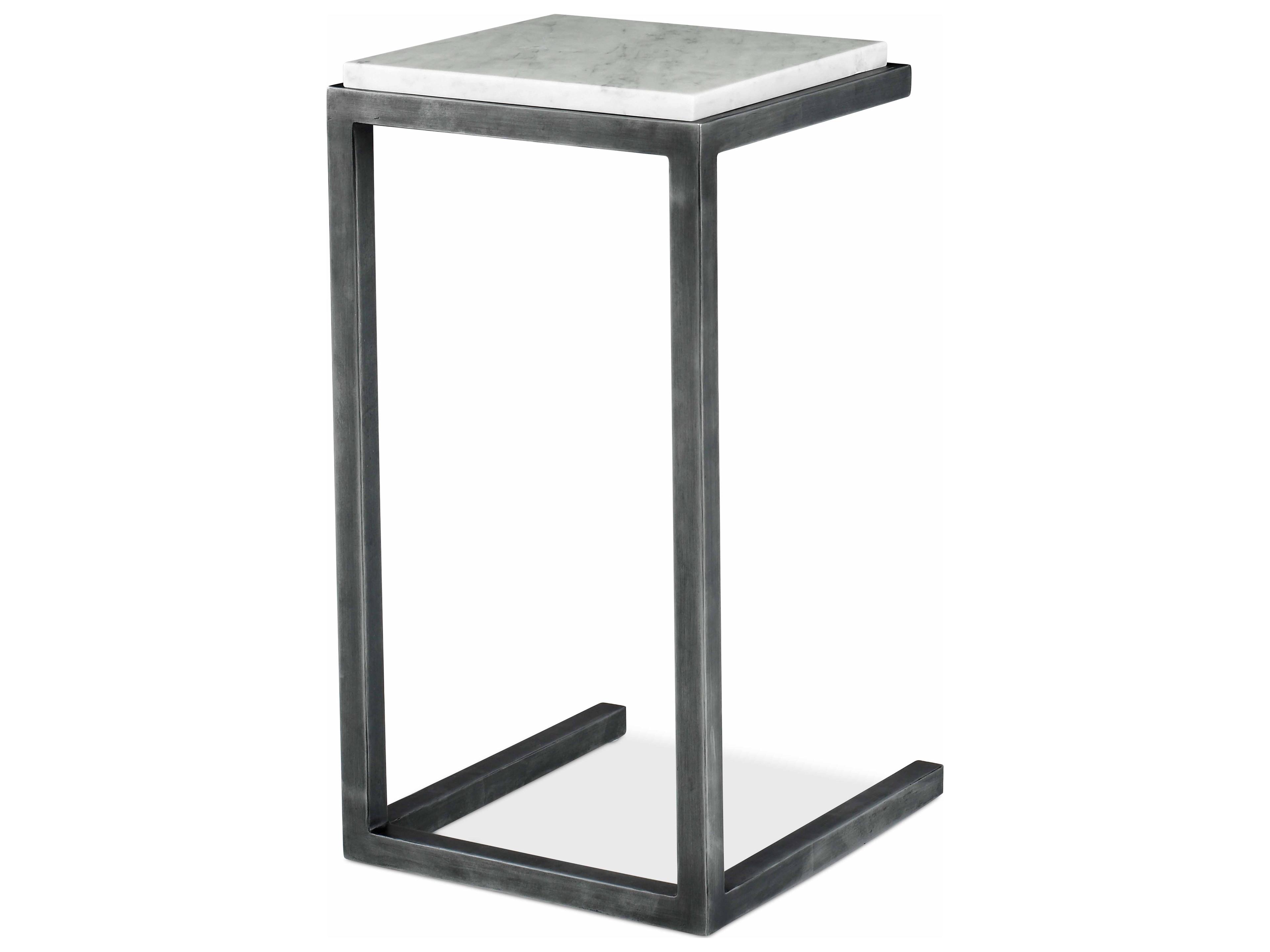 Complements Steel Rectangular Stone Top End Table