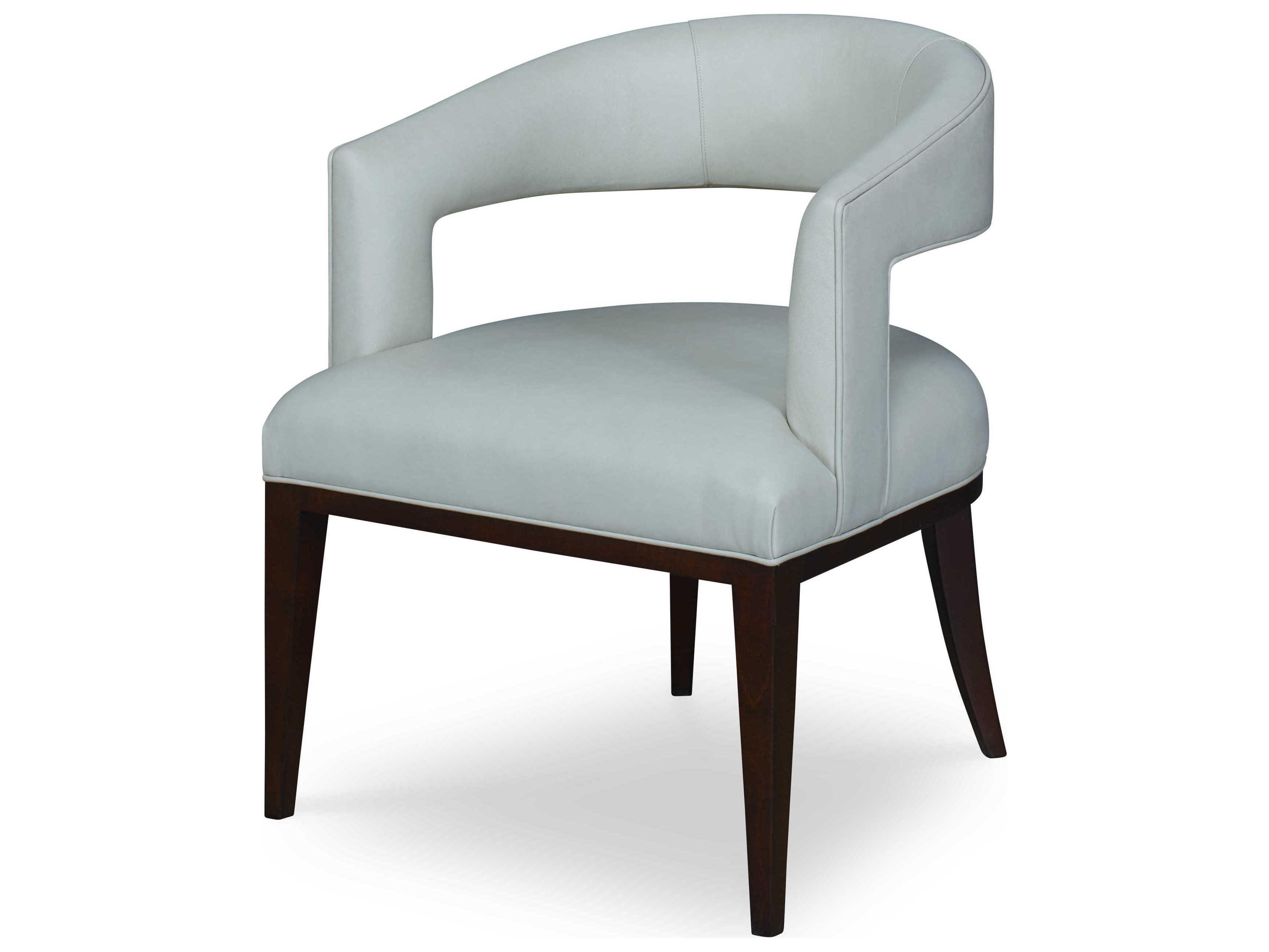 Trading Company White Upholstered Arm Dining Chair