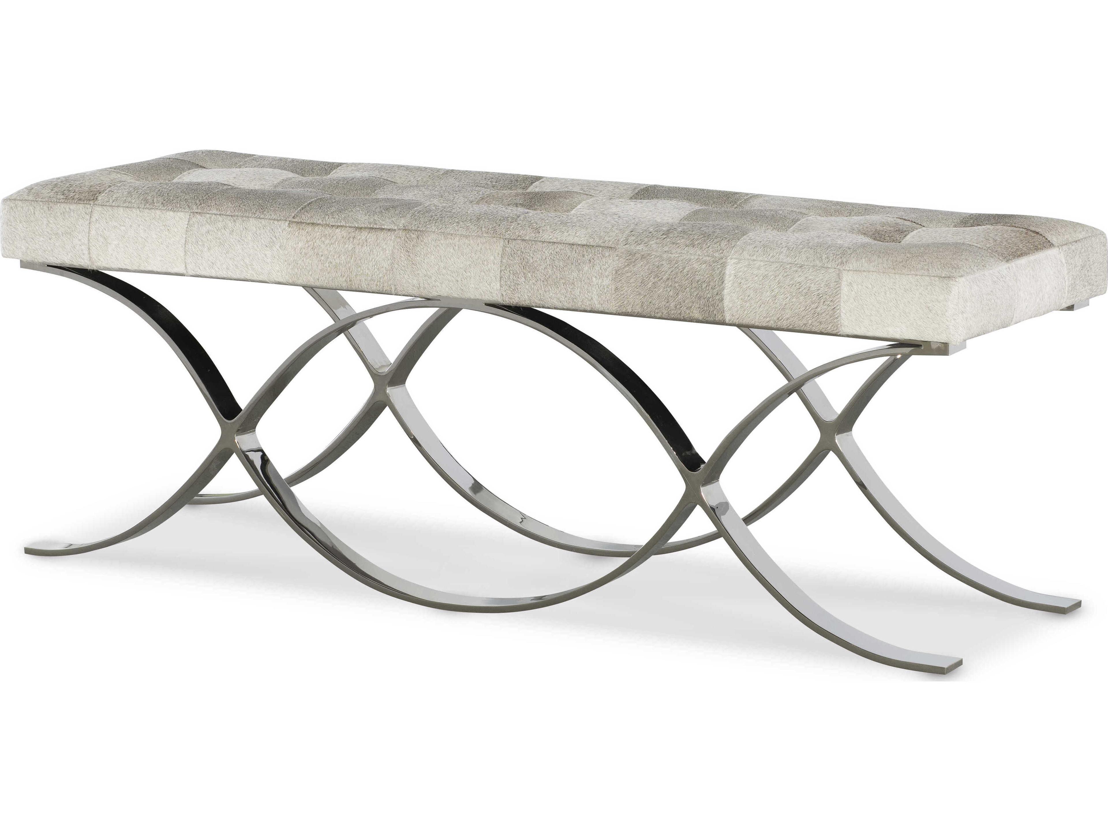 Trading Company Sterling Gray Upholstered Ottoman