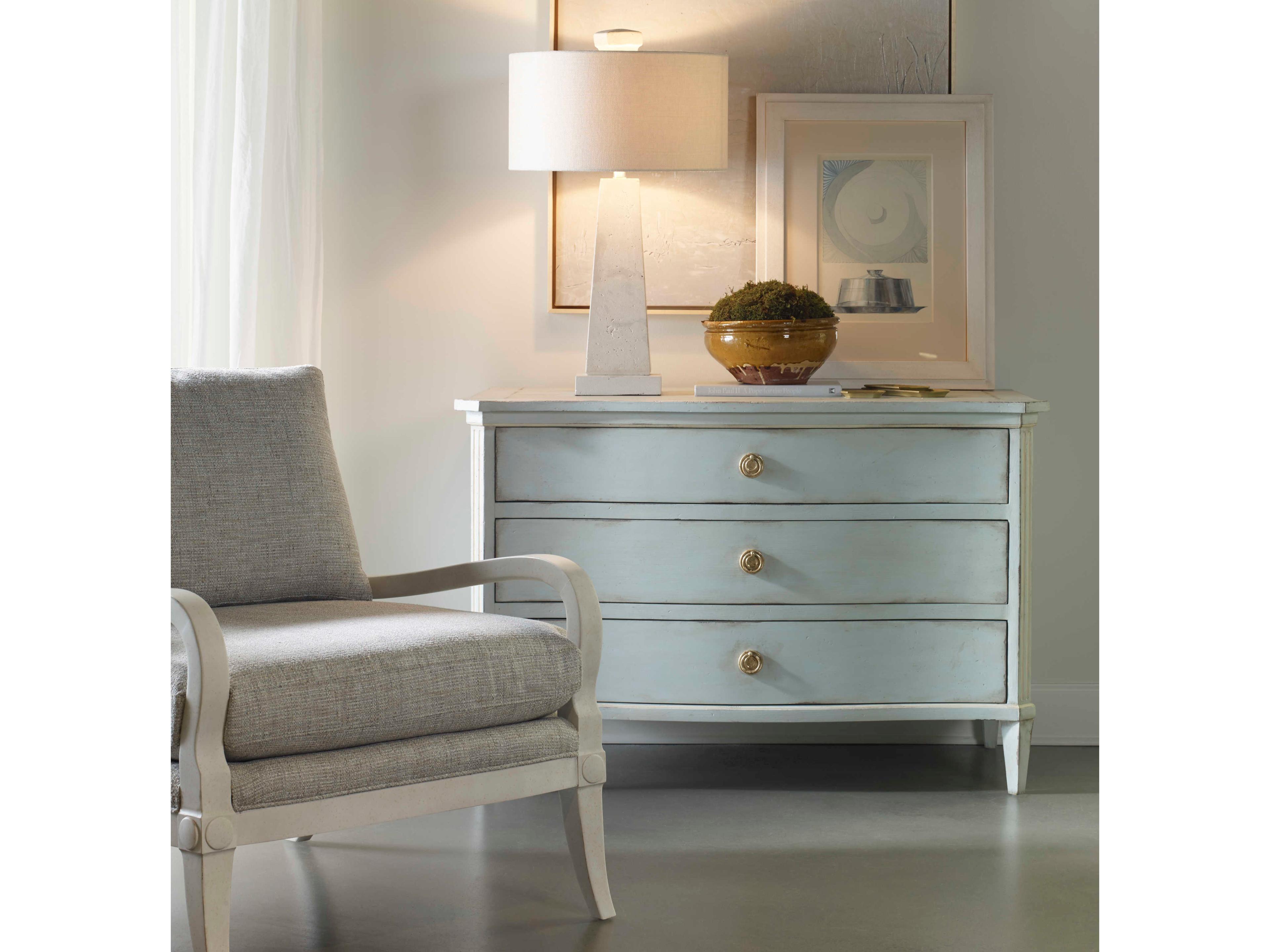 Century Furniture Grand Tour Antique Grey Brass Accent Chest