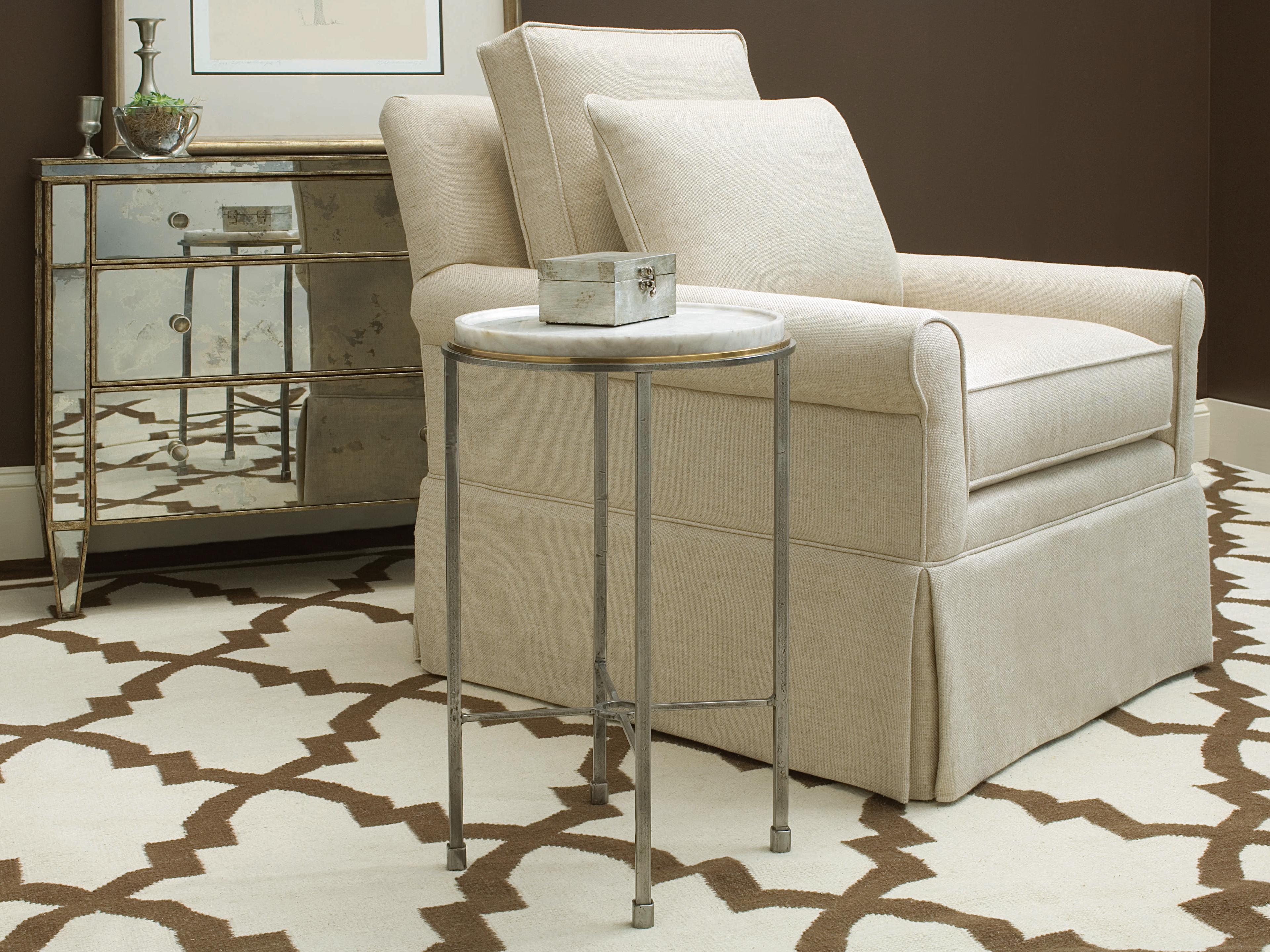 Century Furniture Grand Tour Round Marble End Table