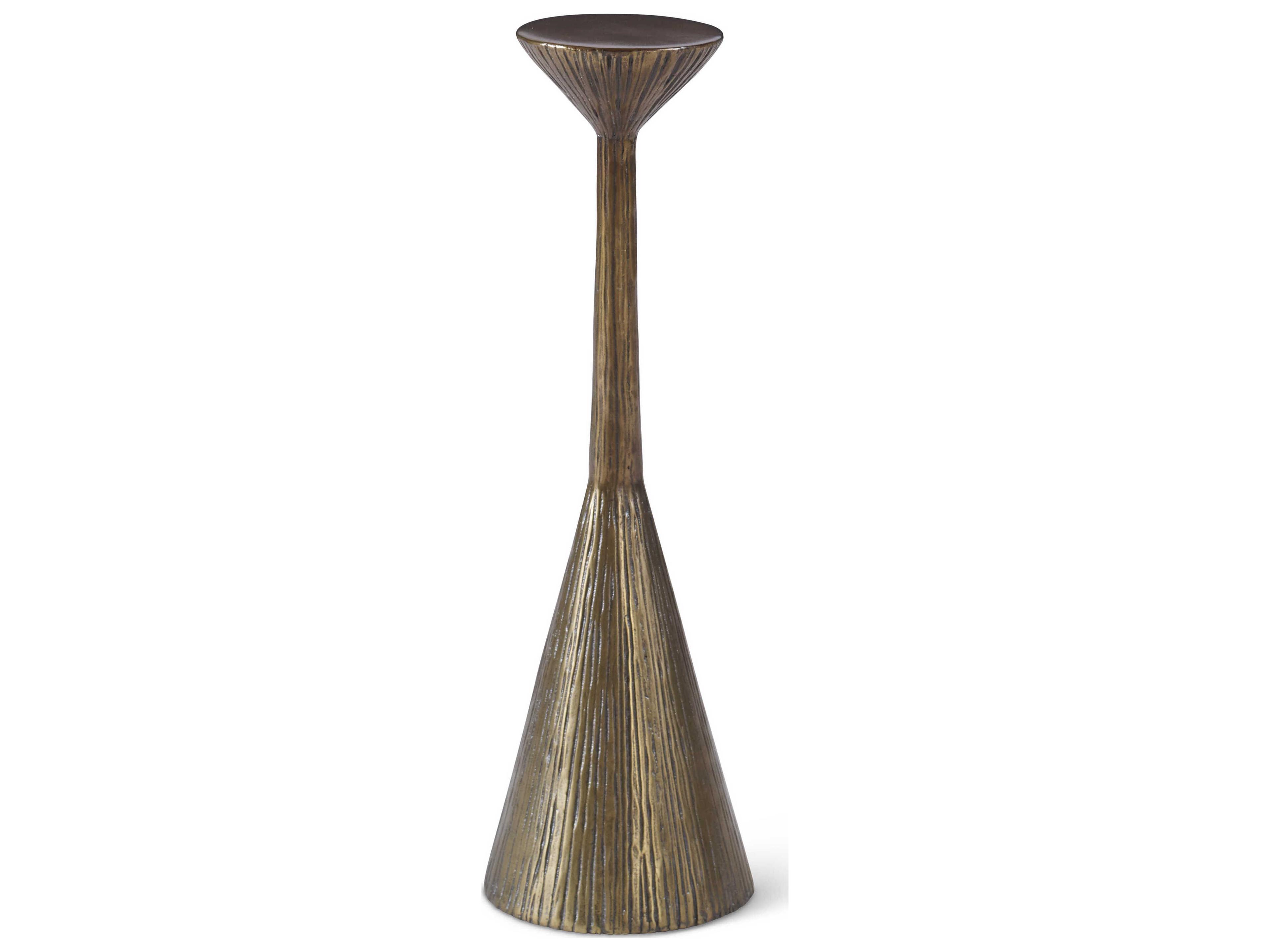 Grand Tour 7" Round Metal Bronze End Table